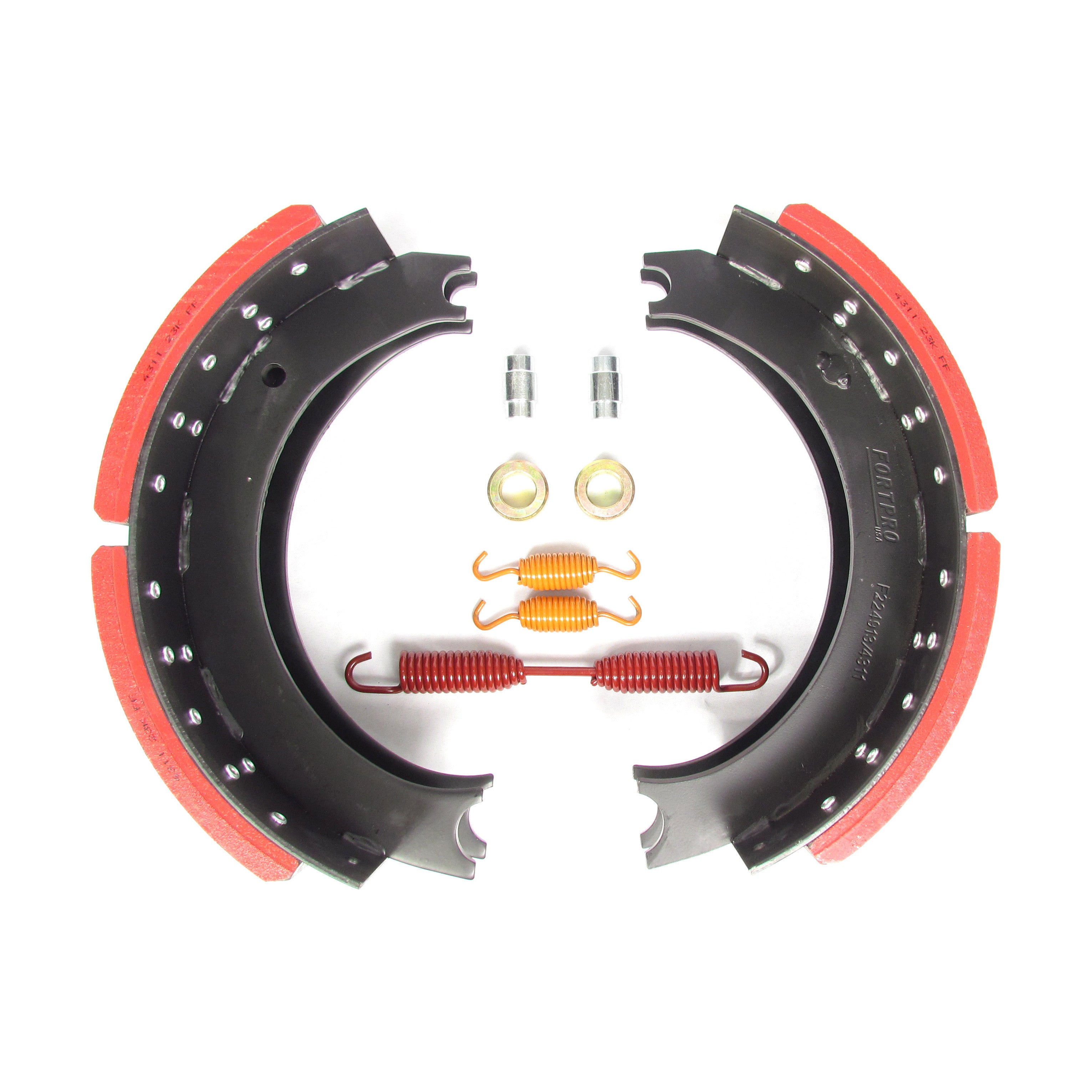 Fortpro 4311E Rear Brake Shoe Box Kit for Heavy-Duty Trucks - GAWR 23K, 16.5x7 Inch Brake Size | F224913 | Perfect for Commercial Vehicles & Fleet Maintenance