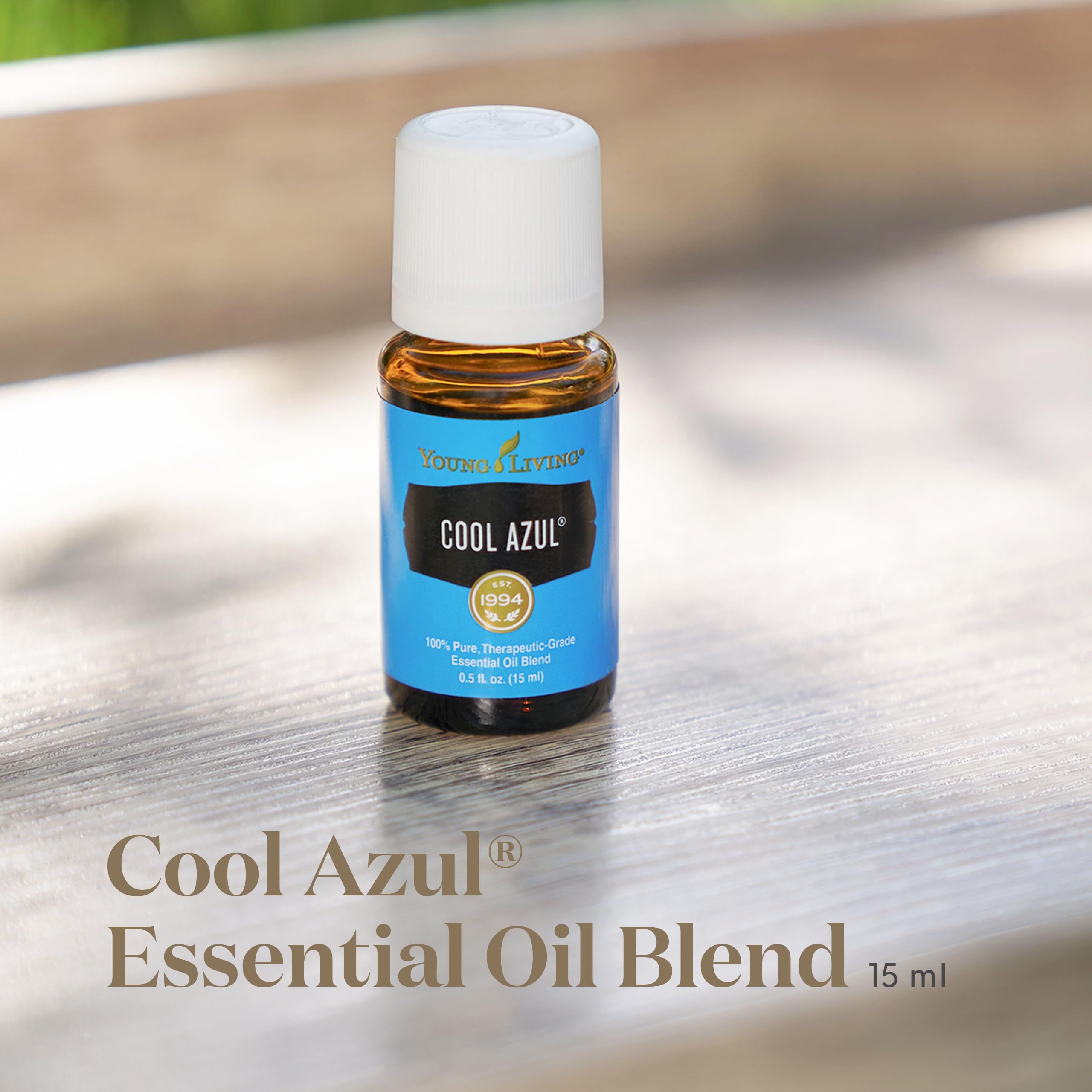 Young Living Cool Azul Essential Oil 15ml - Refreshing Post-Workout Recovery & Aromatherapy Blend with 14 Essential Oils for Cooling Minty Aroma | Muscle Relief, Stress Relief & Home Spa Use