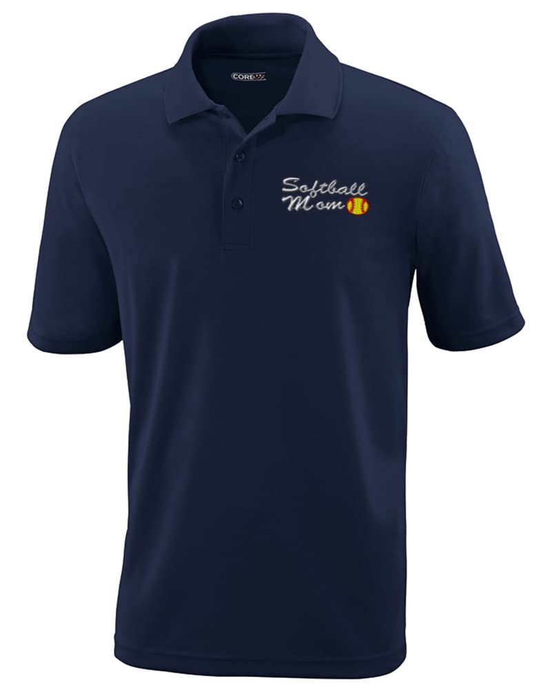 Custom Performance Golf Polo Shirts for Men - Moisture Wicking Short Sleeve Athletic Tees for Golf, Softball & Casual Wear
