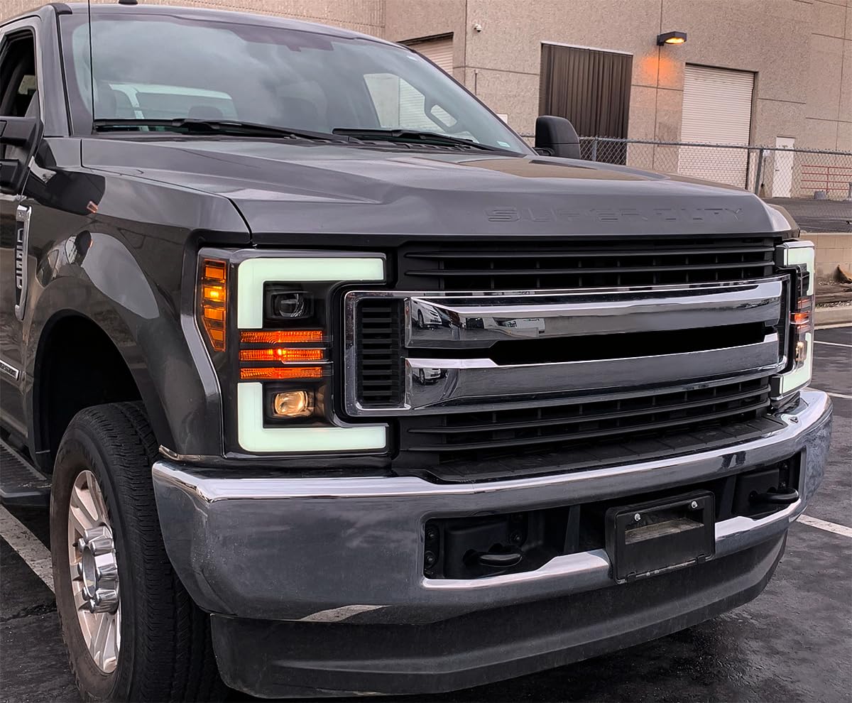 AlphaRex LED Headlights for F250-F550 Super Duty - Switchback DRL & Sequential Signals for Off-Road & Night Driving