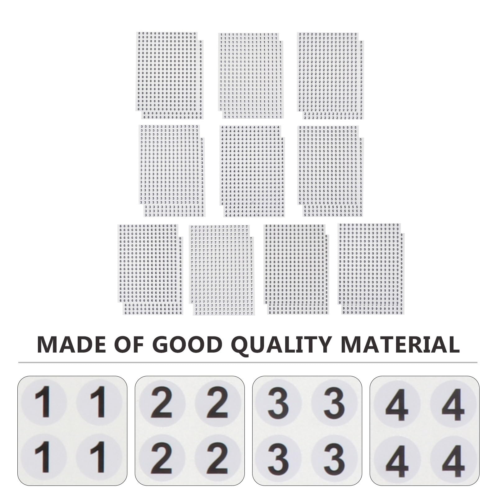 Baluue 0-9 Round Self-Adhesive Number Stickers - Vinyl Digital Labels for Organizing, Storage Classification - Perfect for DIY Crafts, School Projects, Office Filing & Home Organization