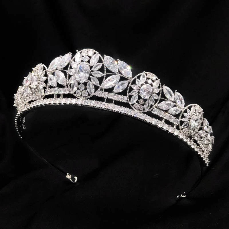 Sparkling Crystal Wedding Tiara for Bride - Elegant Rhinestone Bridal Crown Headpiece (Style 7643) | Perfect for Weddings, Prom, Pageants & Special Occasions