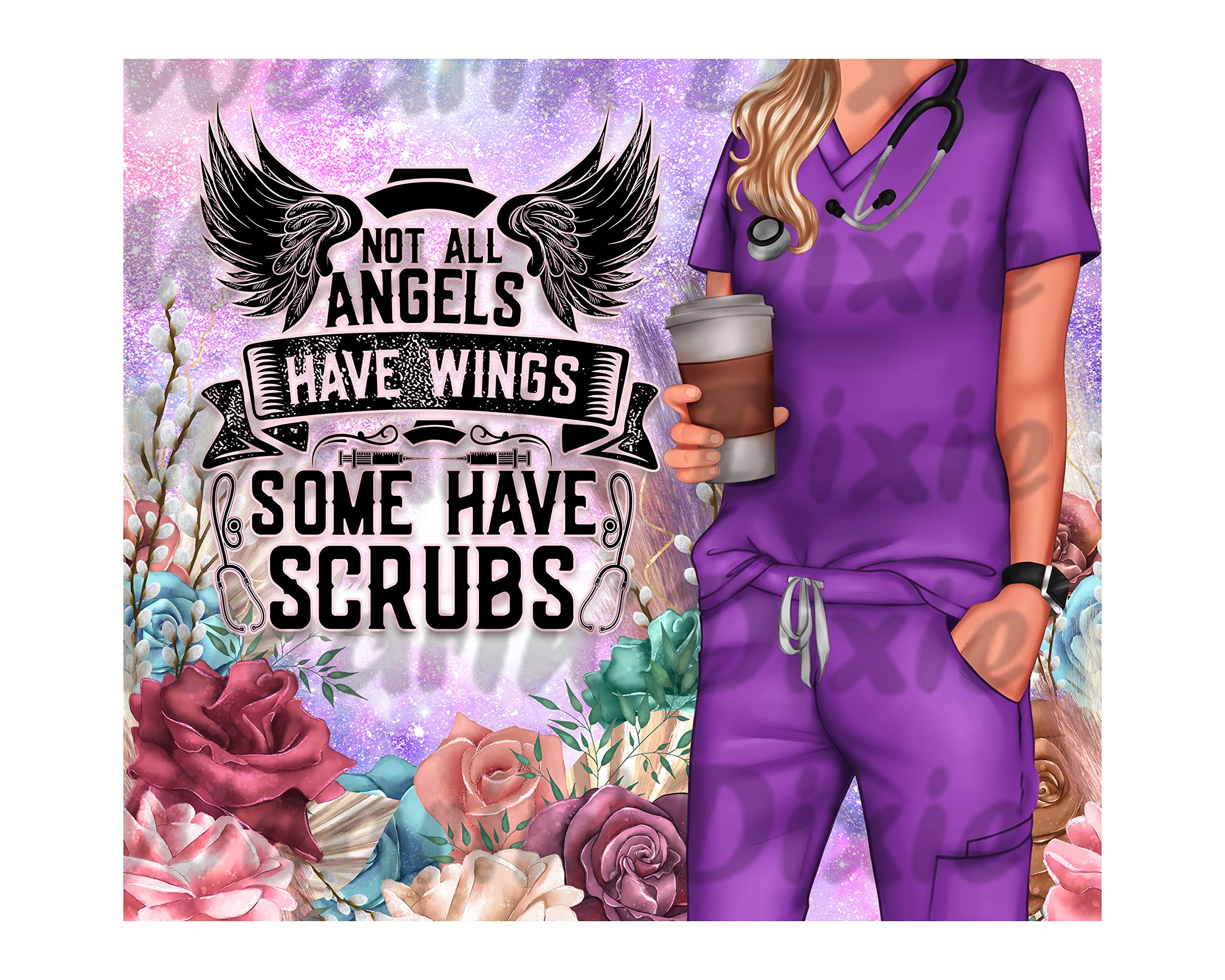 Custom Sublimation Nurse Tumbler - 20oz Insulated Stainless Steel Cup with Press-Ready Design - Perfect Gift for Nurses, Healthcare Workers & Medical Students - Great for Hospitals, Clinics & Nursing Schools