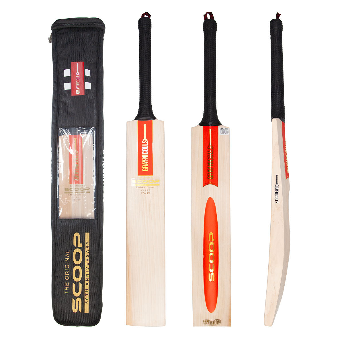 Gray Nicolls Scoop 50 Limited Edition Cricket Bat - Premium English Willow for Professional Players - Perfect for Matches & Training Sessions