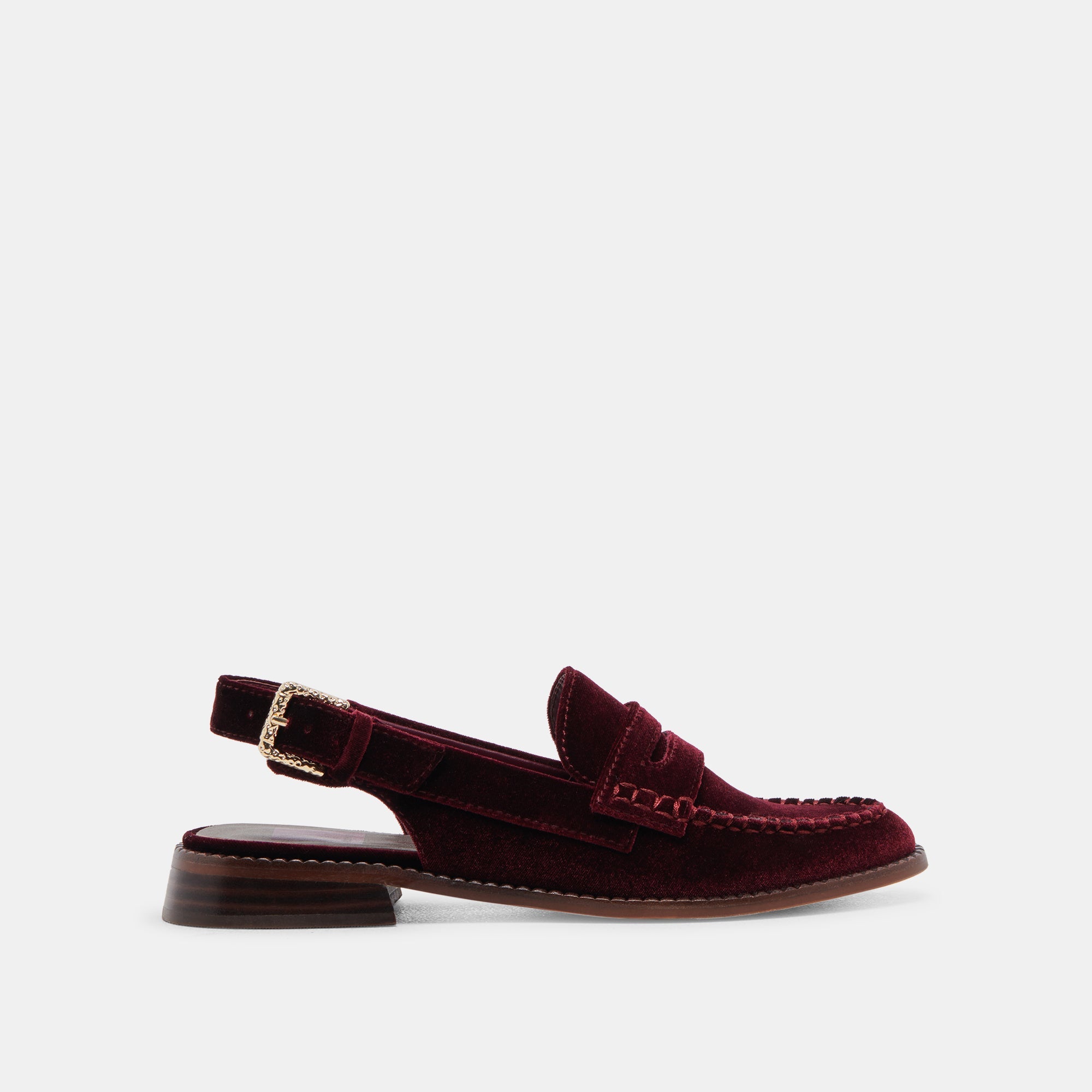 HARDI Women's Velvet Loafers in Wine Red - Comfortable Slip-On Shoes for Casual Wear, Office & Travel