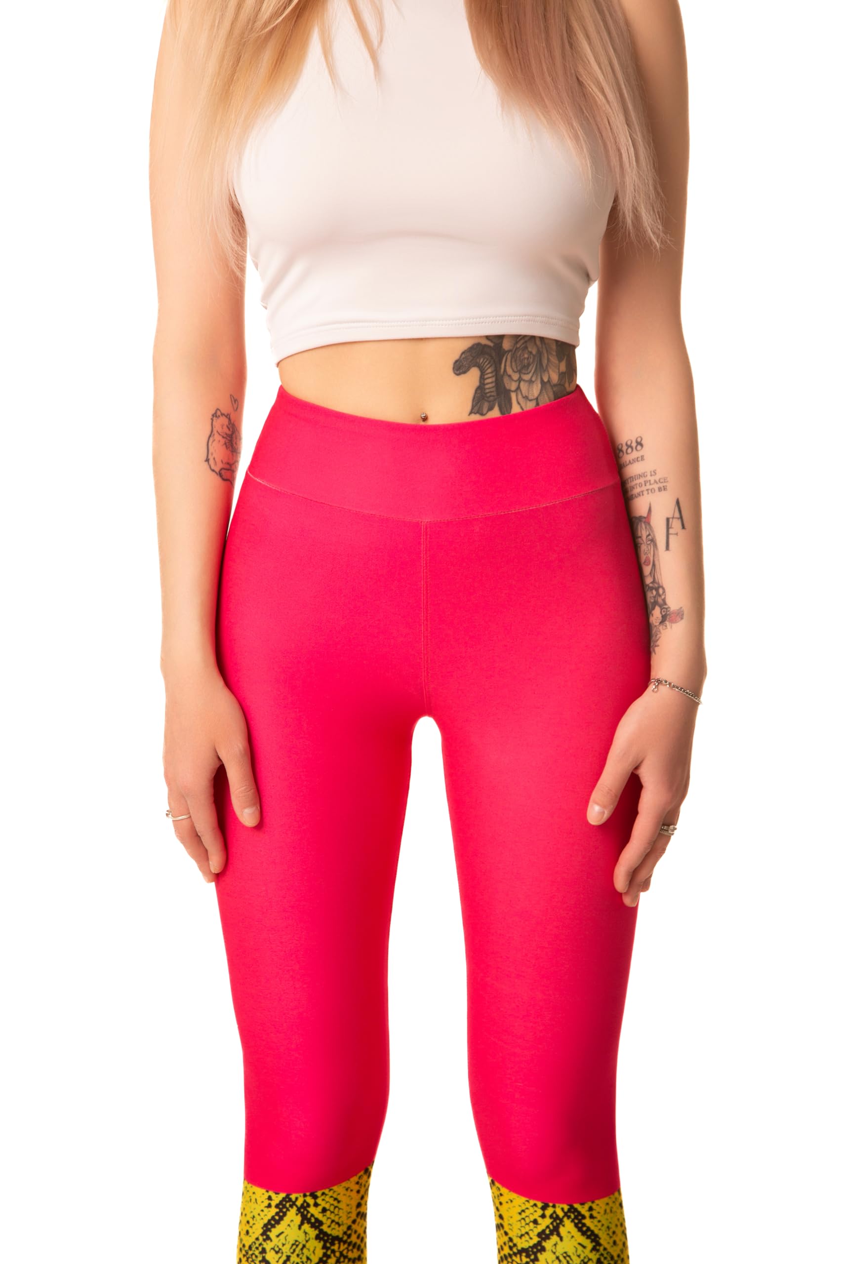 Pink Snake Print Leggings for Women - Halloween Costume Tights, Cosplay Boot Socks, Unique Green Snake Design - Perfect for Halloween Parties, Cosplay Events & Themed Outfits