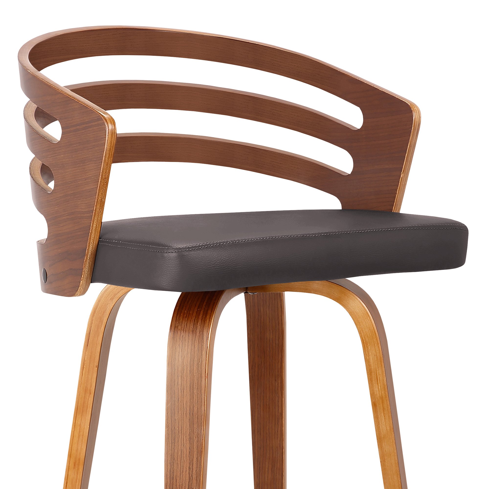 Armen Living Jayden Mid Century Modern Swivel Bar Stool - 26