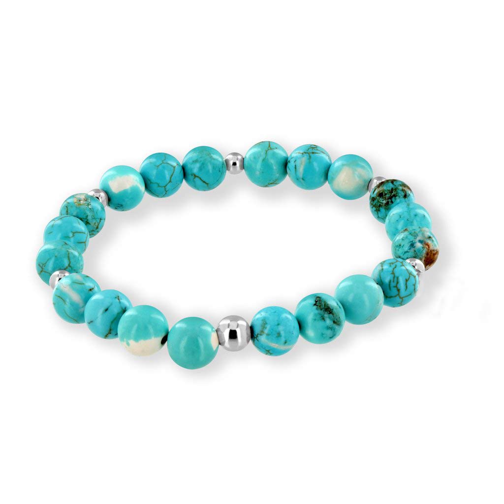 Believe London Gemstone Healing Chakra Bracelet - Natural Crystal Anxiety Relief Bracelet for Men & Women - Reiki Yoga Meditation Stress Relief - Semi Precious Stone Jewelry for Spiritual Wellness & Positive Energy