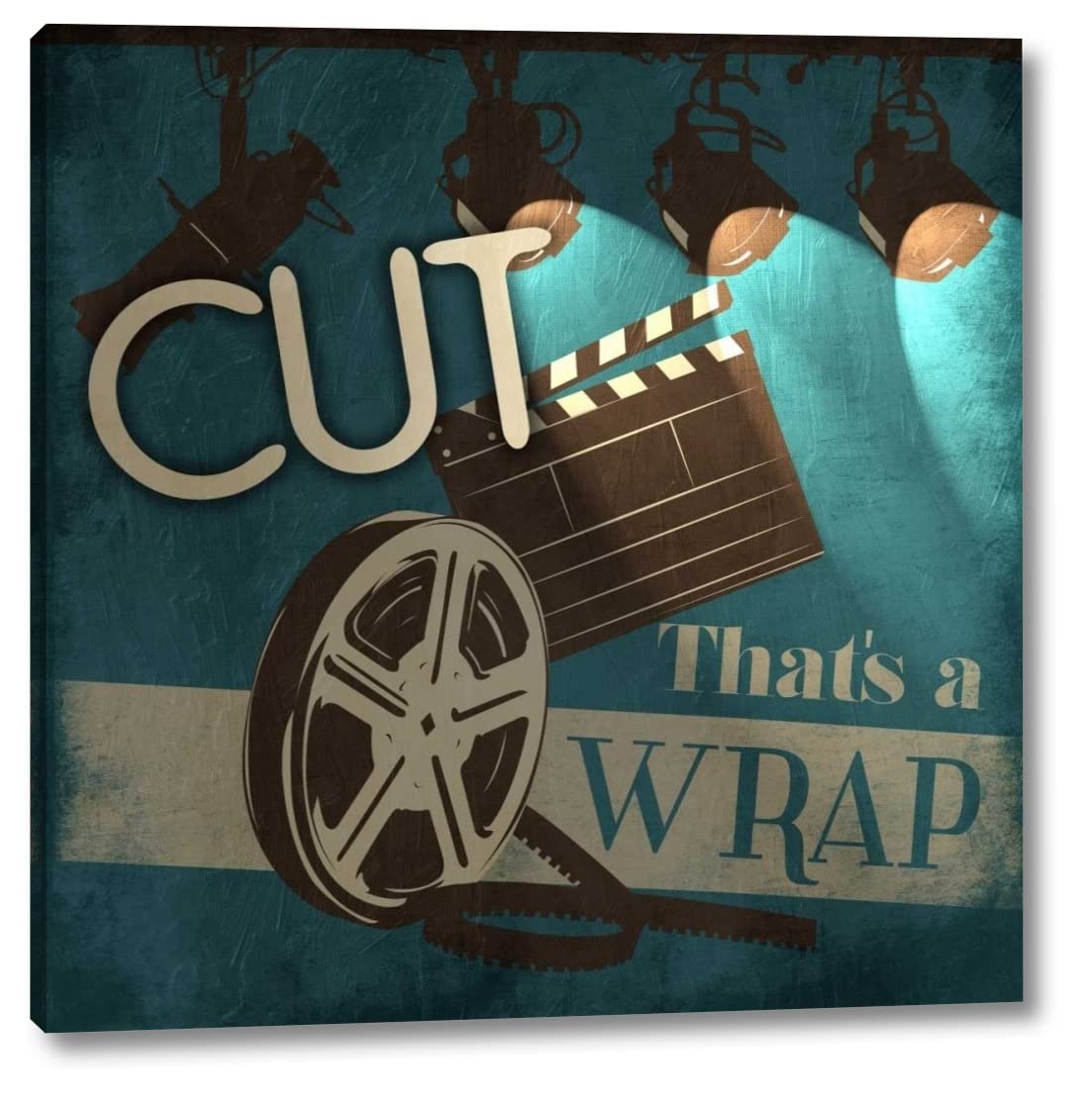 Cut Thats a Wrap by Jace Grey - 30x30 Inch Modern Canvas Wall Art Print - Gallery Wrapped Framed Ready to Hang - Perfect for Living Room, Bedroom & Office Decor