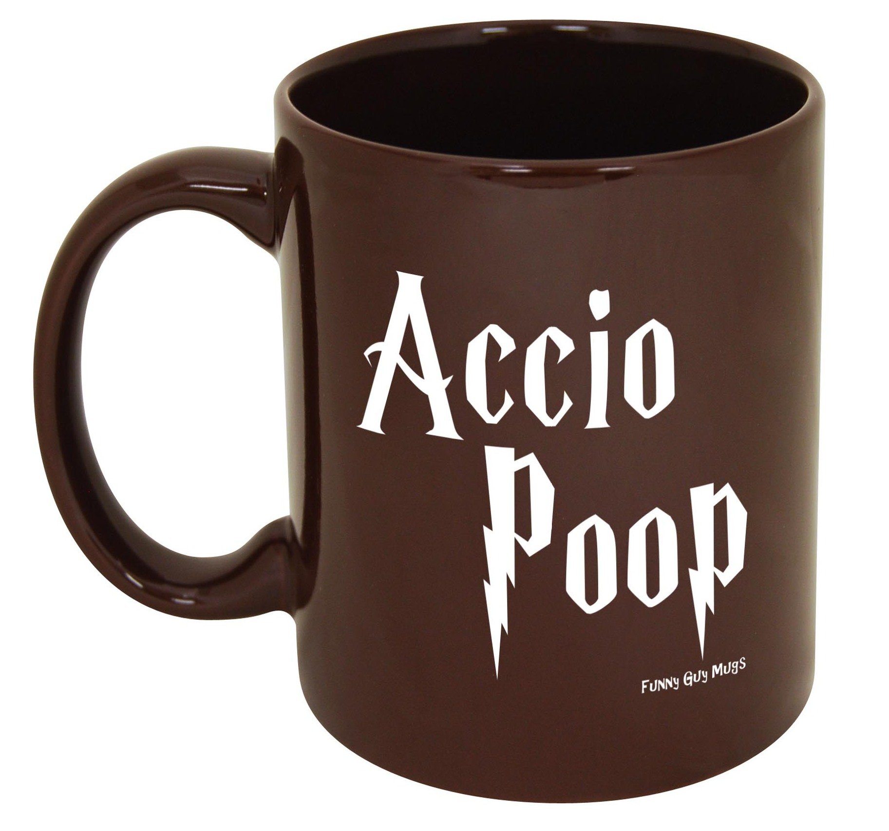 Accio Poop Funny Ceramic Coffee Mug - 11oz Witty Novelty Cup for Men & Women - Perfect Gift for Harry Potter Fans & Office Humor - Great for Coffee, Tea & Gag Gifts