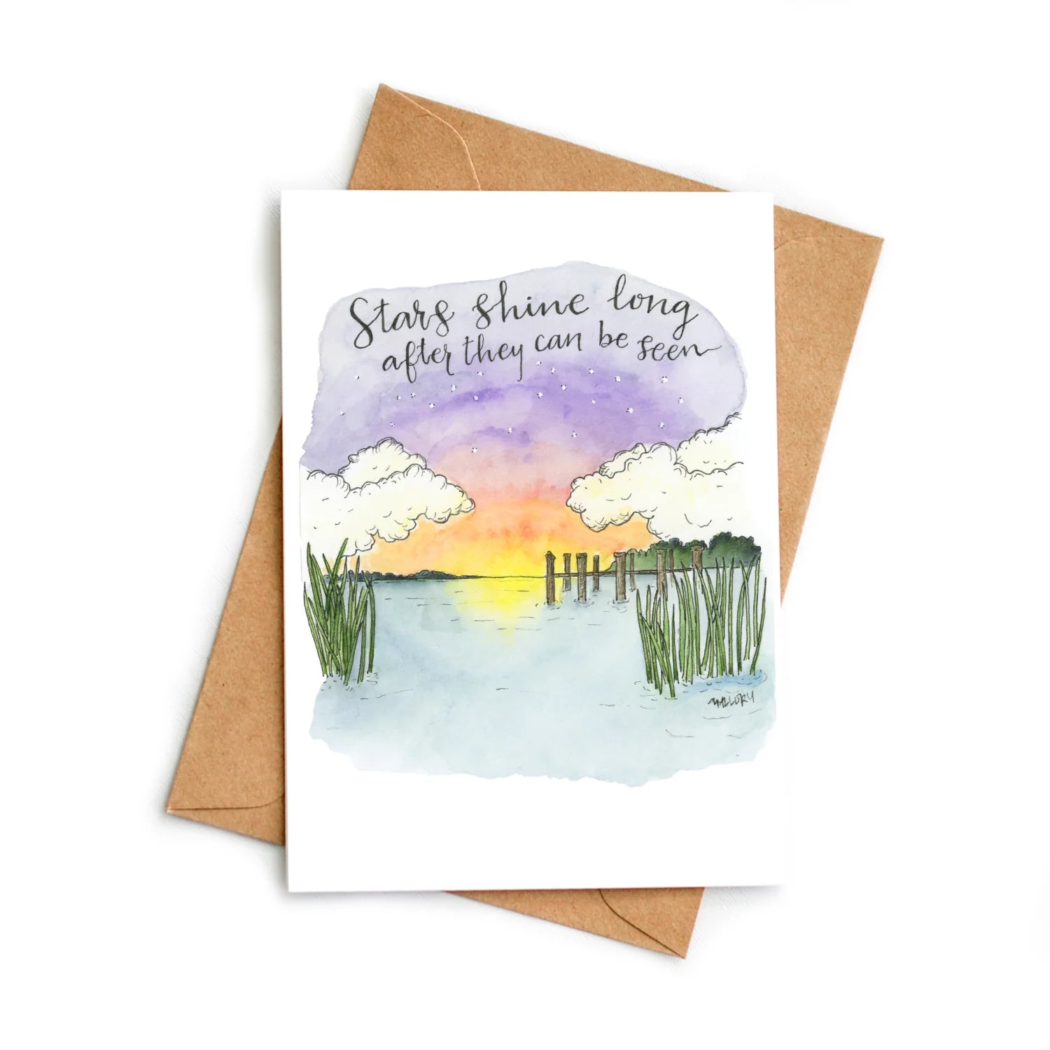 Stars Shine Sympathy Card - Thoughtful Condolence Greeting Card for Loss of Loved One | Perfect for Funeral, Memorial Service & Comforting Grieving Friends