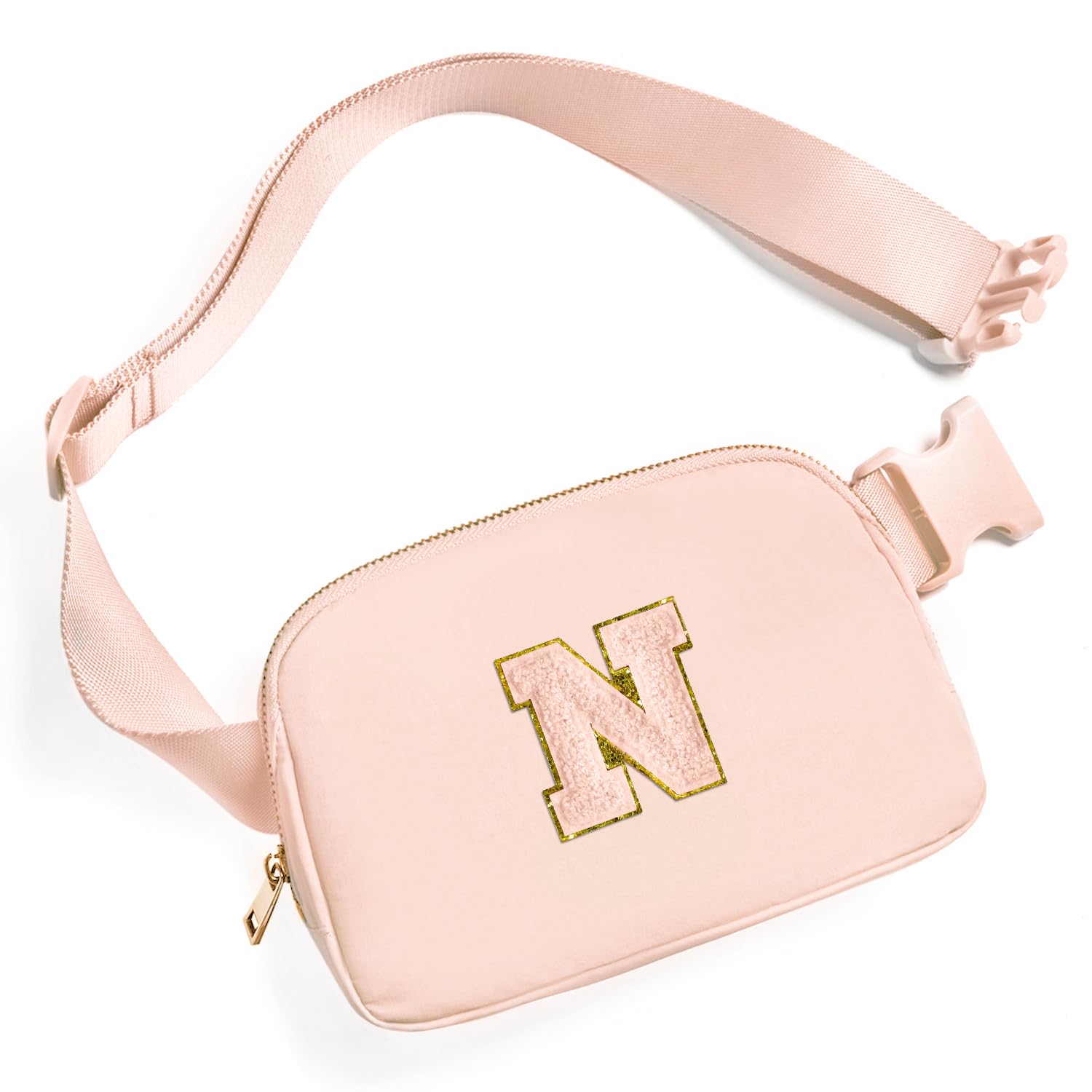 Personalized Initial Letter Fanny Pack for Girls - Cute Crossbody Belt Bag for 8-12 Year Olds | Trendy Birthday Gifts for Teen Girls & Women (Coral Pink) | Perfect for School, Travel, and Everyday Use