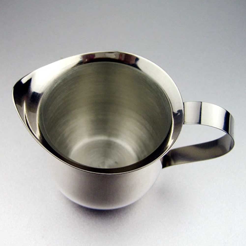 Premium 2 Oz Stainless Steel Bell Creamer with Handle - Perfect for Coffee, Espresso, Tea, Milk, Jam, Maple Syrup & Sauces - Ideal for Home, Cafe & Restaurant Use