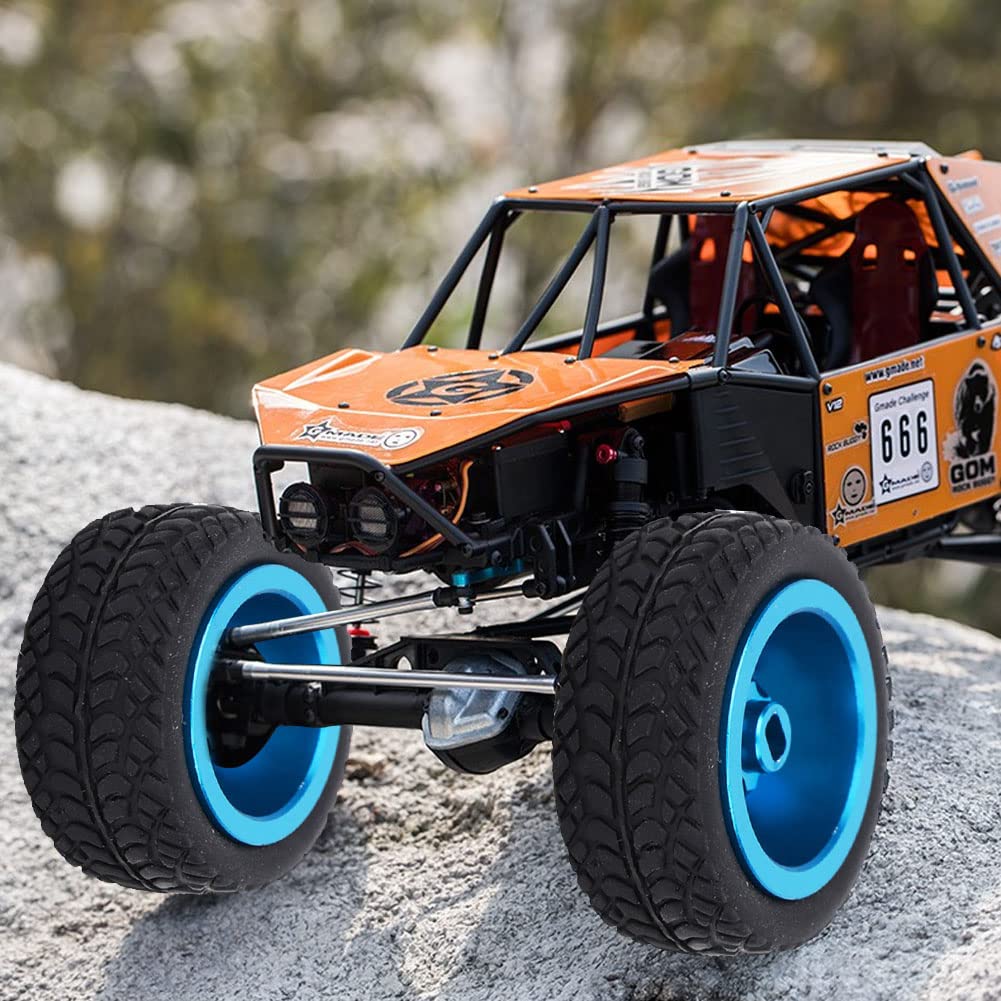 VGEBY1 4PCS RC Car Tires and Wheels - Upgrade Replacement for WLtoys 1/28 K989-53 RC Model (Blue) - Perfect for Off-Road Racing, Drifting & Indoor RC Car Competitions