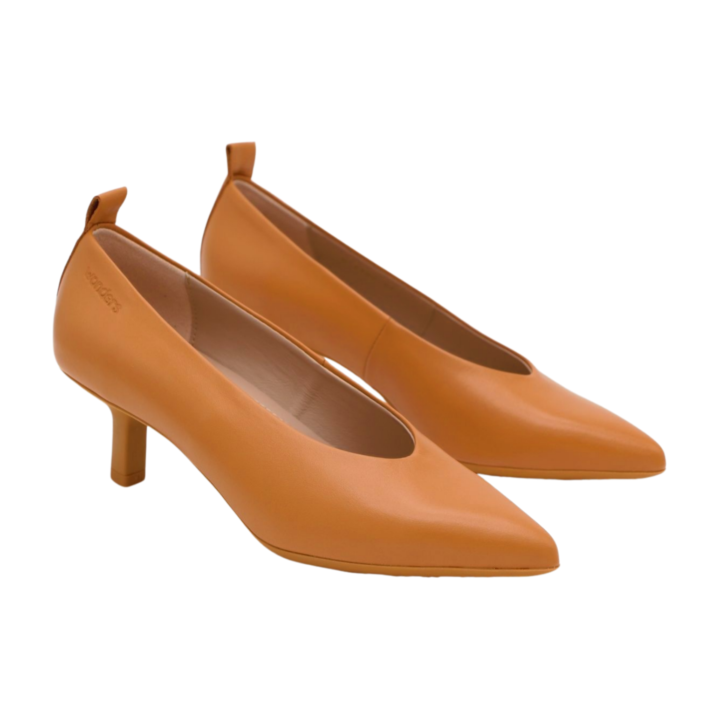 WONDERS HILDA Women's Tan Leather Court Shoes - Classic Pointed Toe Pumps for Office, Wedding & Formal Events (Style G 7102)