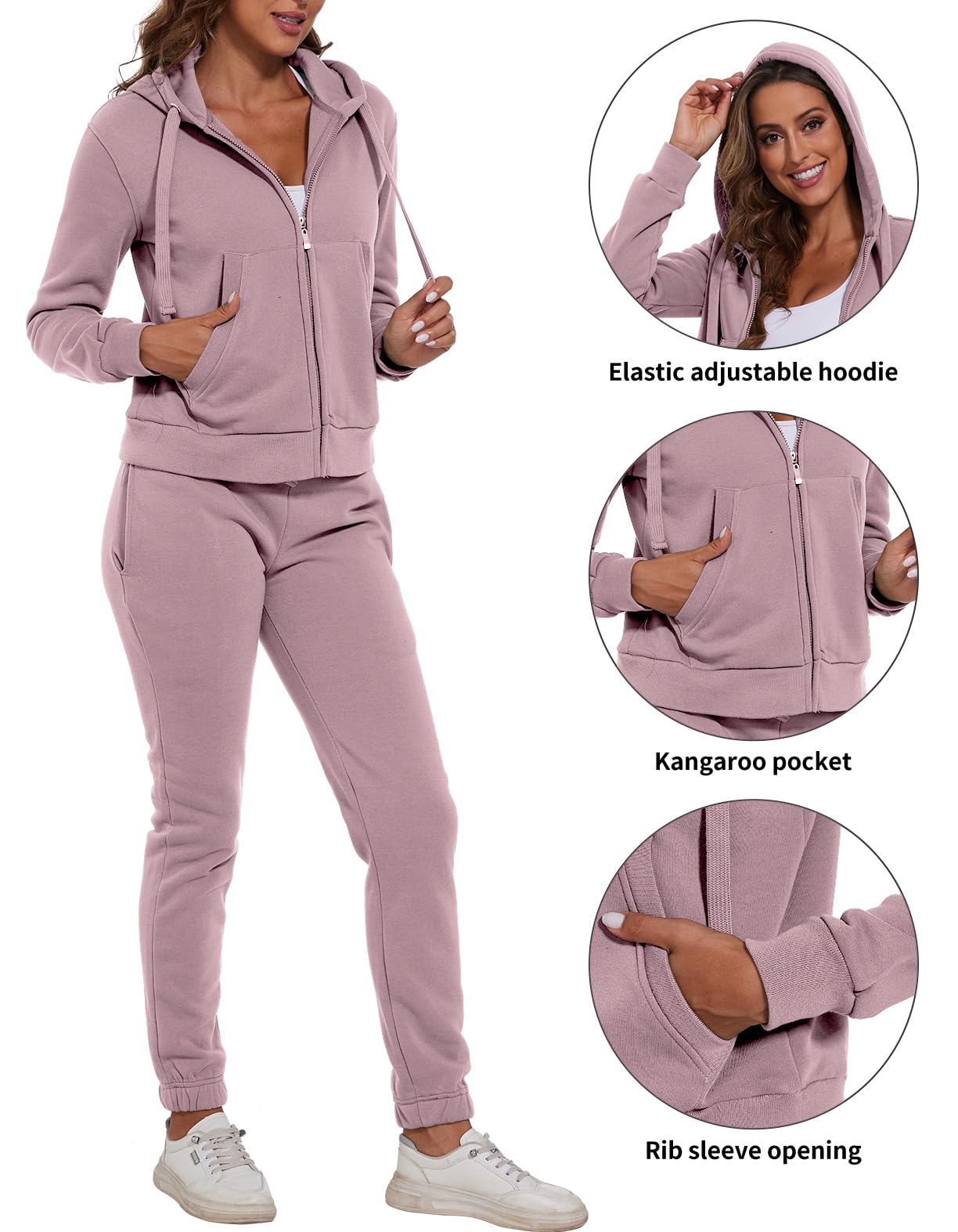 Xmgelp Women's 2 Piece Casual Tracksuit Set - Soft Athletic Jogging Sweatsuit for Running, Yoga & Lounge Wear - Comfortable Workout Outfit for Women