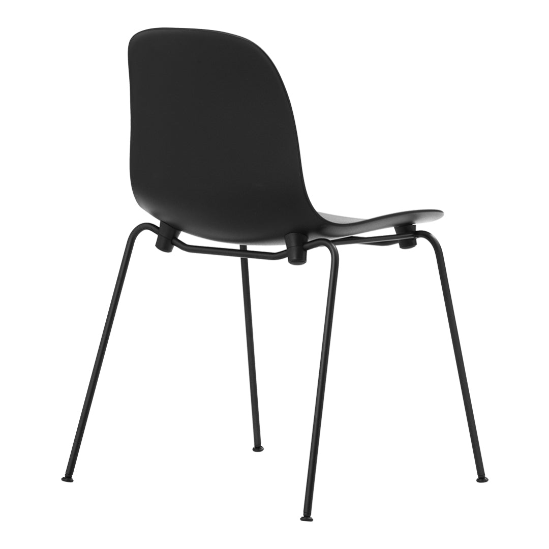Stackable Side Chair with Metal Legs - Fully Upholstered Dining Chair for Kitchen, Restaurant, or Office Use
