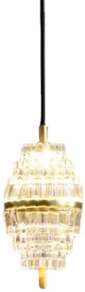 Nordic Style LED Crystal Pendant Light - Single Head Ceiling Hanging Chandelier for Living Room, Bedroom & Restaurant Decor | Dimmable Modern Lighting Fixture with Long Lifespan | Perfect for Home, Cafe and Commercial Spaces