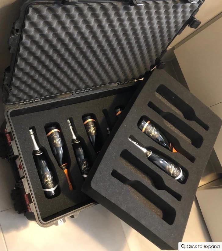 Pelican Air 1615 Case Foam Insert Set for 12 Bottles - Protective Foam Replacement for Wine & Liquor Storage - Perfect for Travel, Shipping & Secure Transport