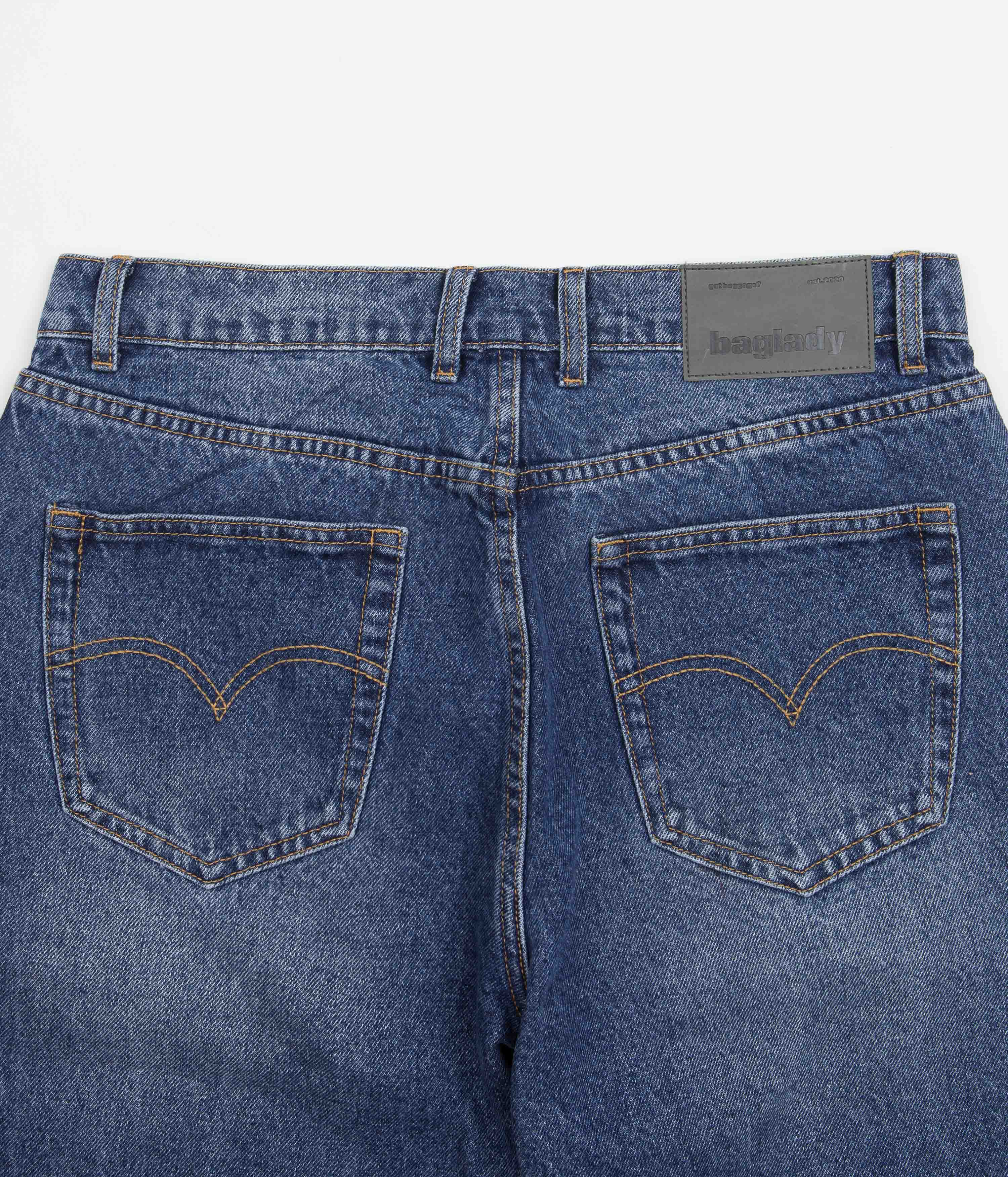 Baglady Baggy Lad Jeans - Blue Denim Stretch Comfort Fit for Men | Casual Streetwear & Everyday Wear