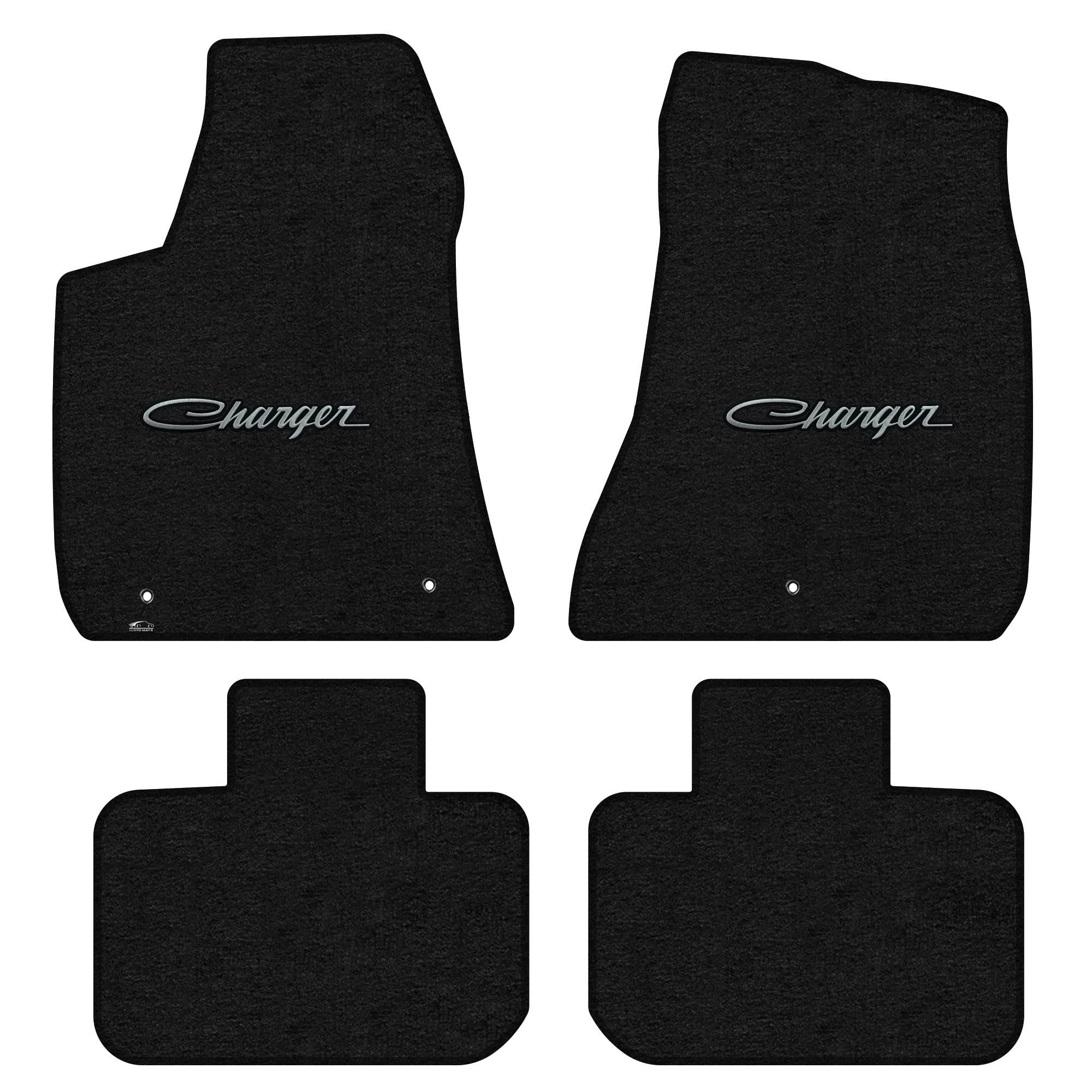 Premium Custom-Fit Carpeted Floor Mats for Dodge Charger RWD 2011-2023 - Luxury Car Floor Liners (4-Piece Set, Charcoal) - Perfect for All-Weather Protection & Enhanced Interior Style