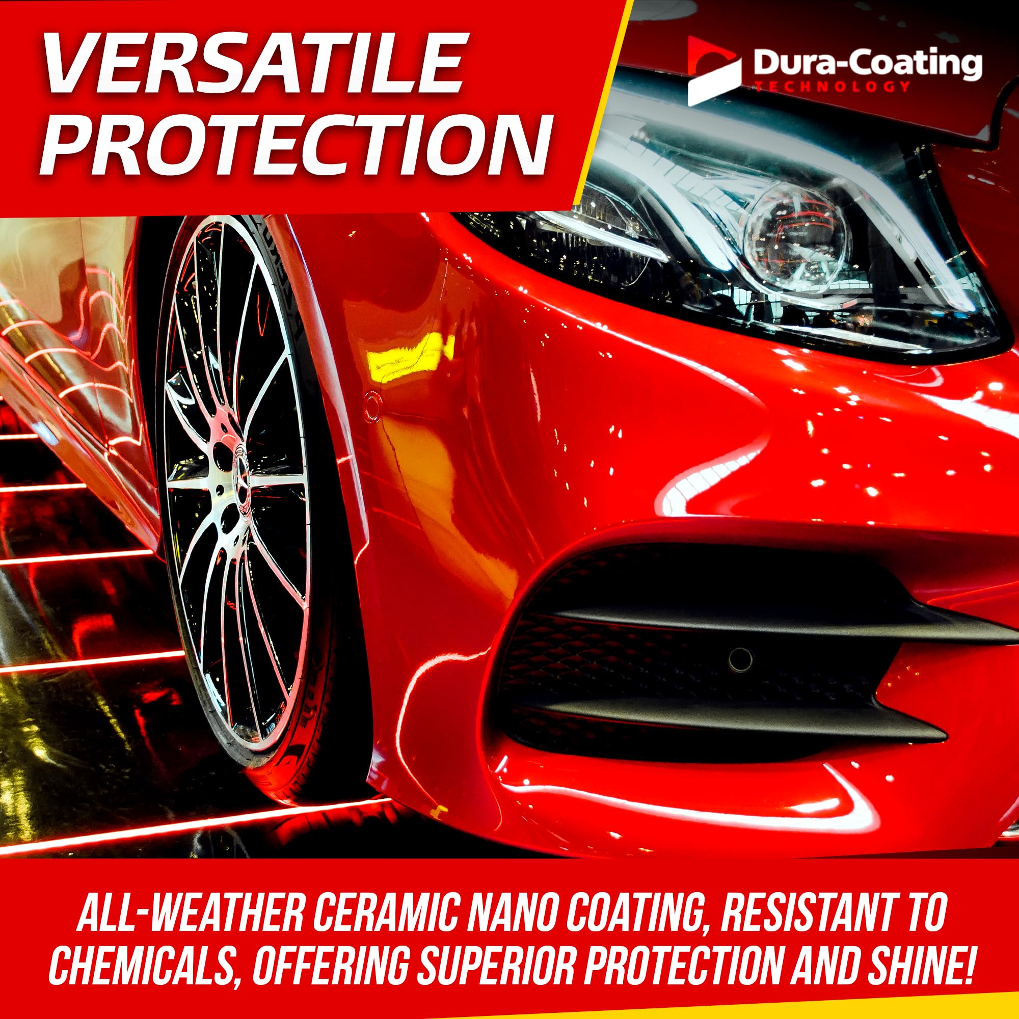 DURA-COATING X-Treme Nano Ceramic Coating for Cars - 5-Year Protection with 1 Coat (50ml) - High Gloss Car Polish & Detailing Solution - Perfect for Show Cars, Daily Drivers & Auto Enthusiasts