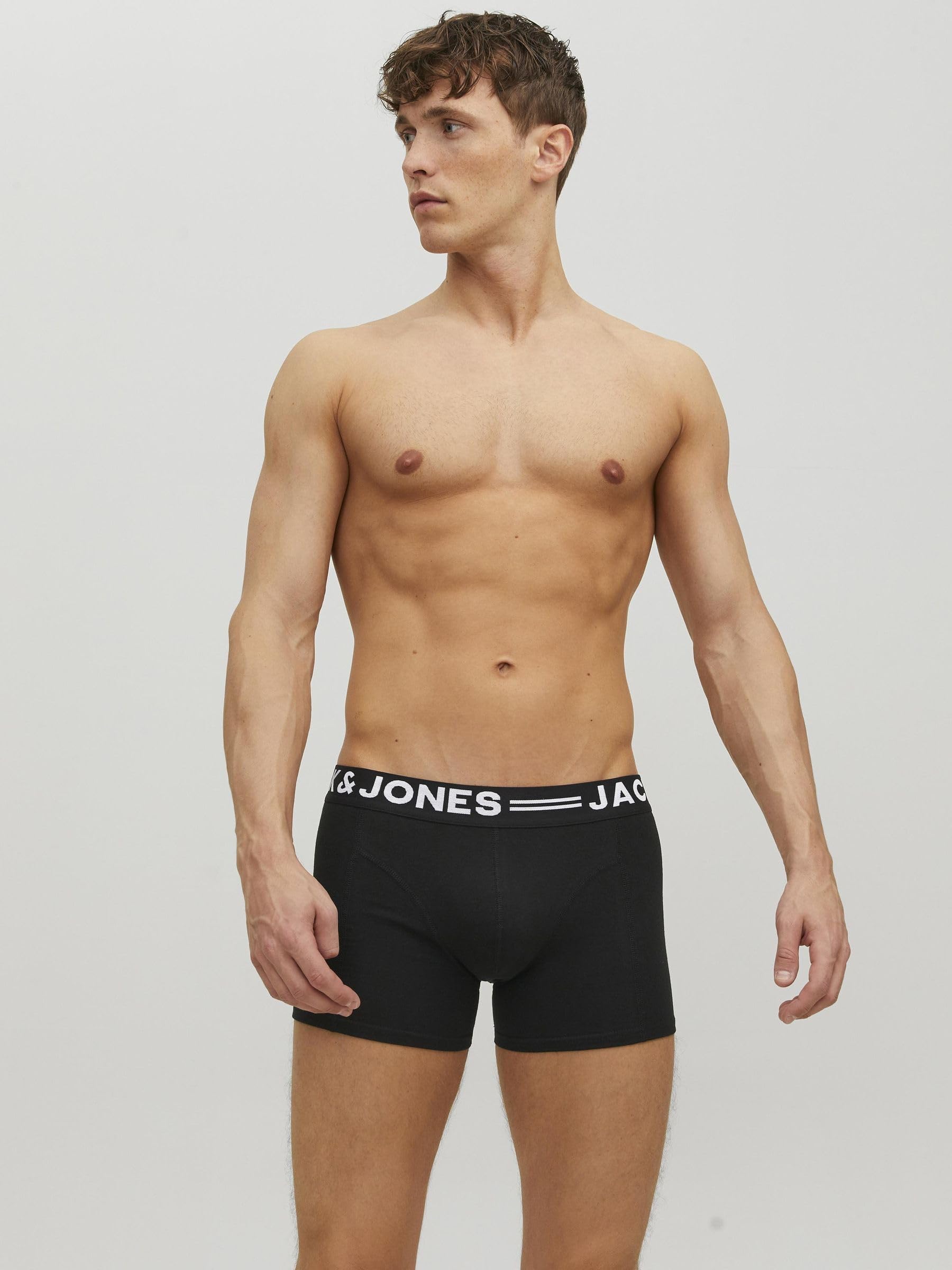 Jack & Jones Men's 3-Pack Plus Size Trunks - Comfortable Underwear for Everyday Wear