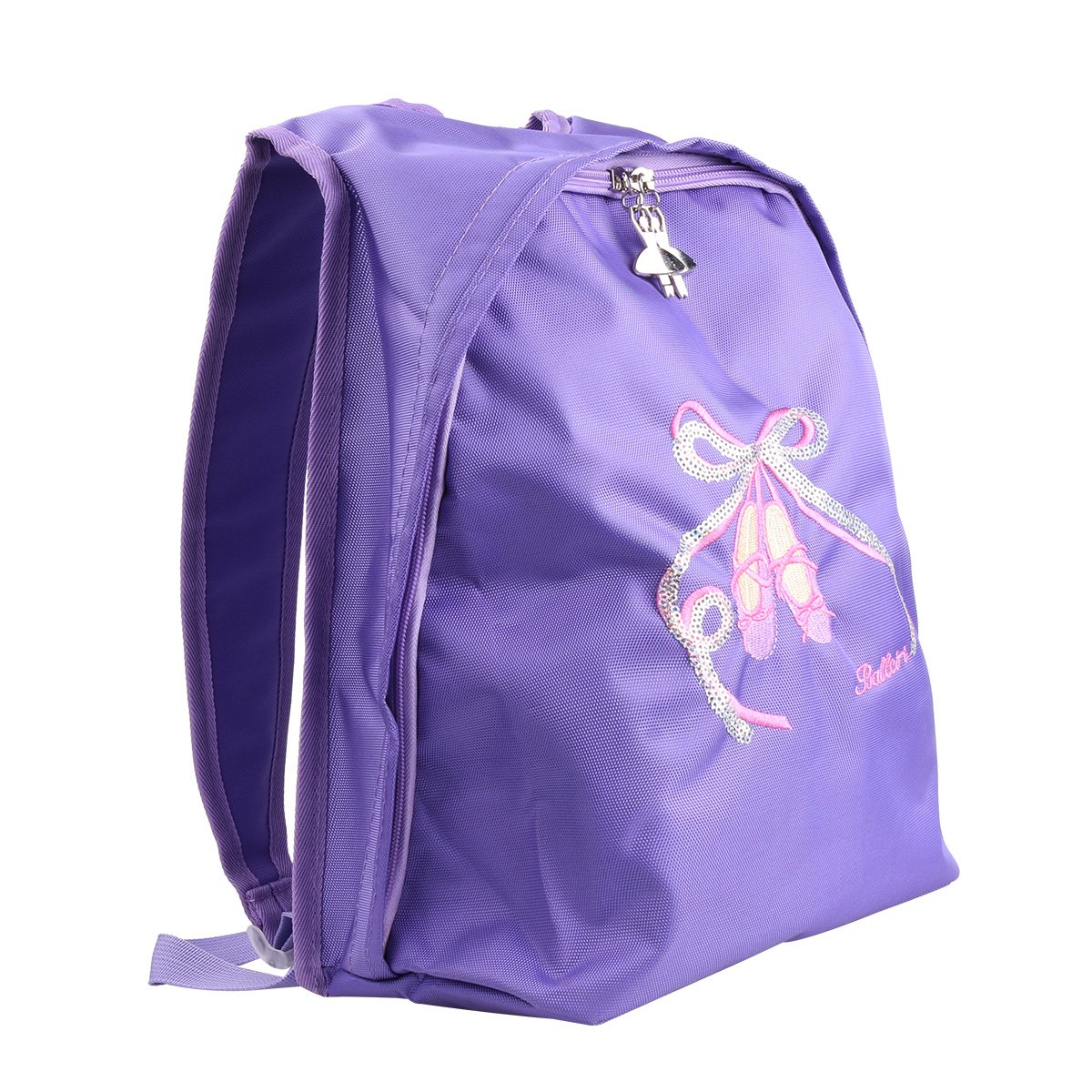 TiaoBug Girls Ballet Dance Backpack with Embroidered Toe Shoes - Perfect for Dance School, Gym & Ballet Class Accessories