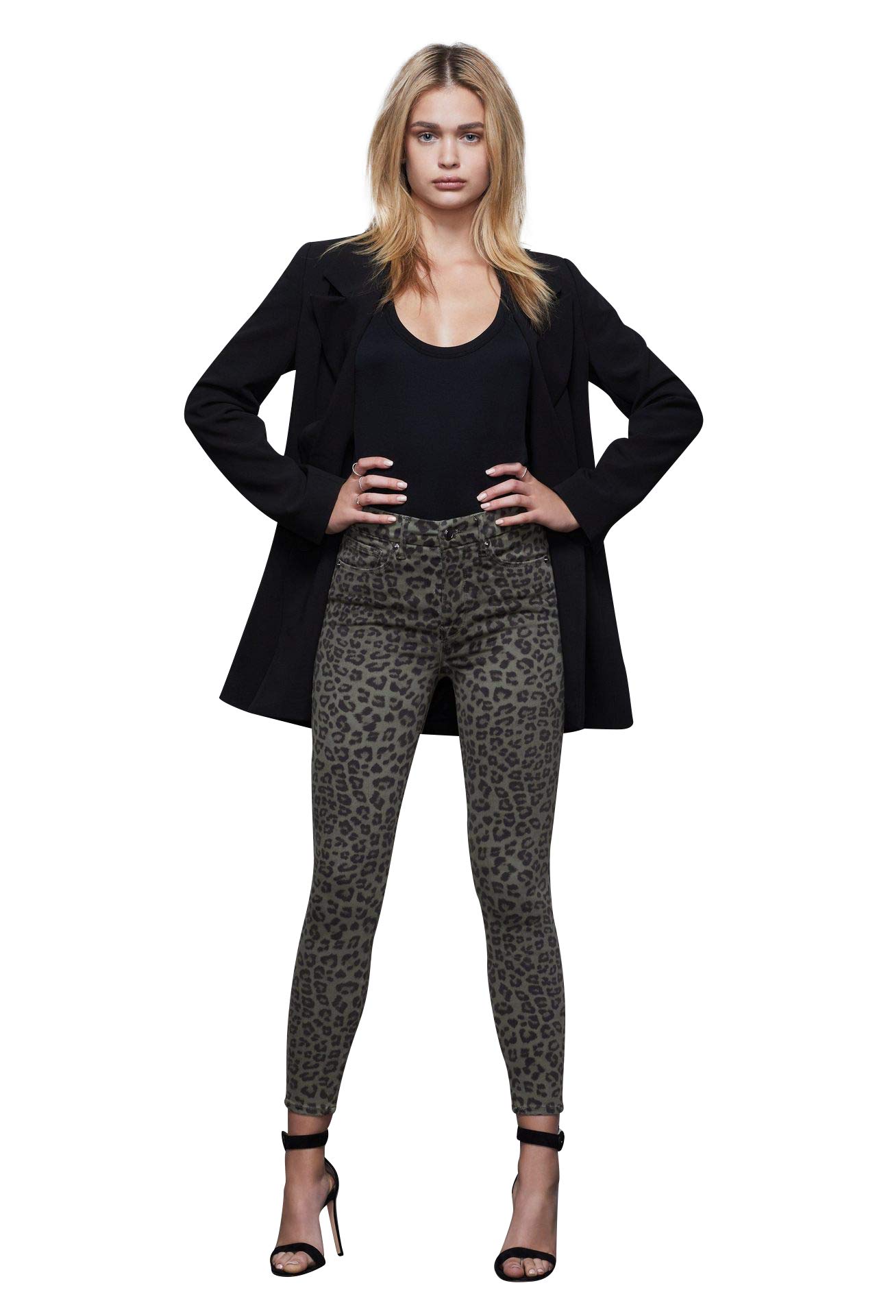 Good American Women's High Waist Crop Jeans - Stretchy Denim for Comfort & Style | Perfect for Casual Outings & Date Nights
