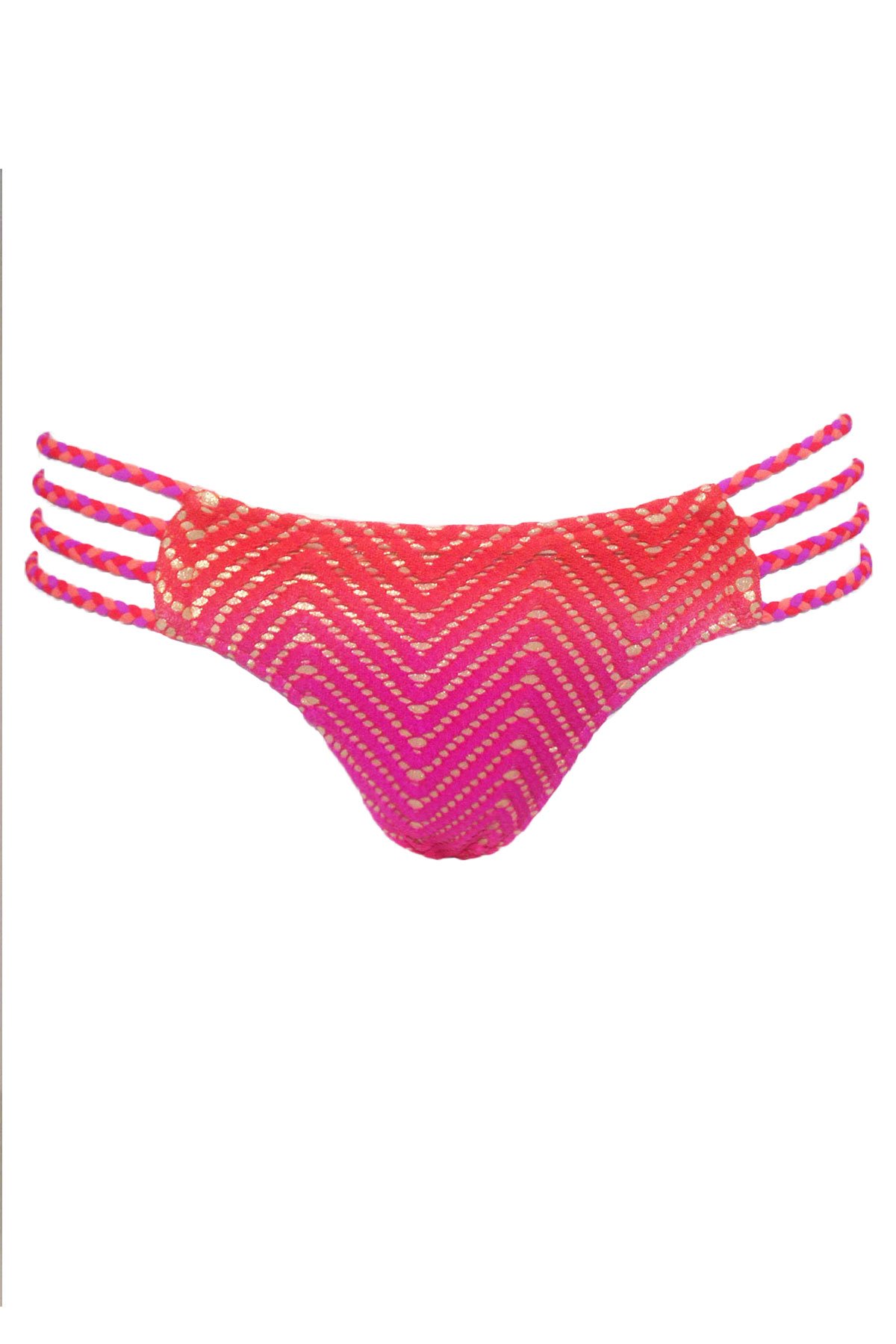 Luli Fama Women's Sunset Angel Braided Low-Rise Hipster Bikini Bottom - Sexy Swimwear for Beach, Pool & Vacation | Comfortable & Stylish Bikini Panties for Women