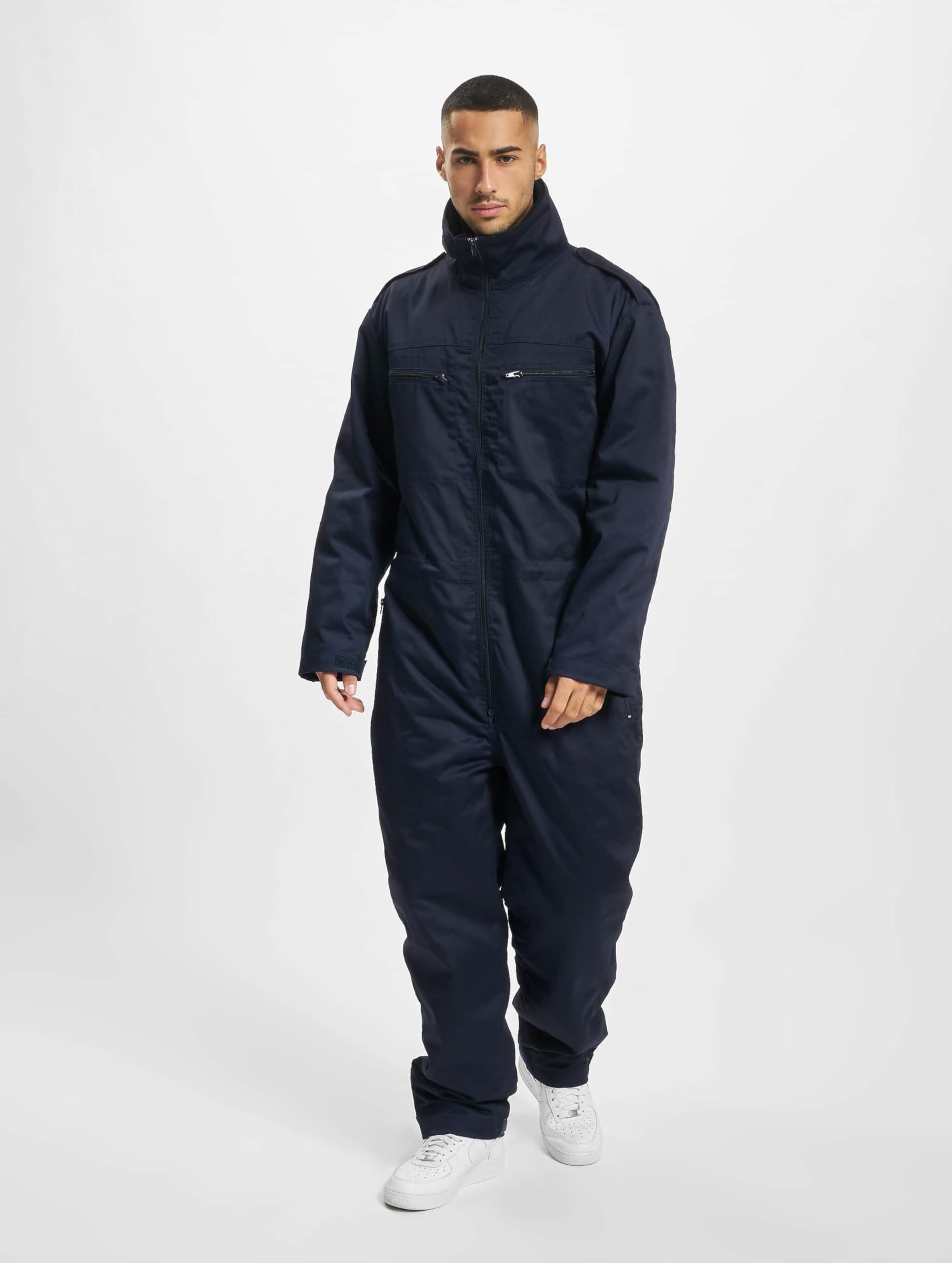 Brandit Panzerkombi Men's Work Overalls - Durable Navy Blue Coveralls for Construction, Mechanics & DIY Projects