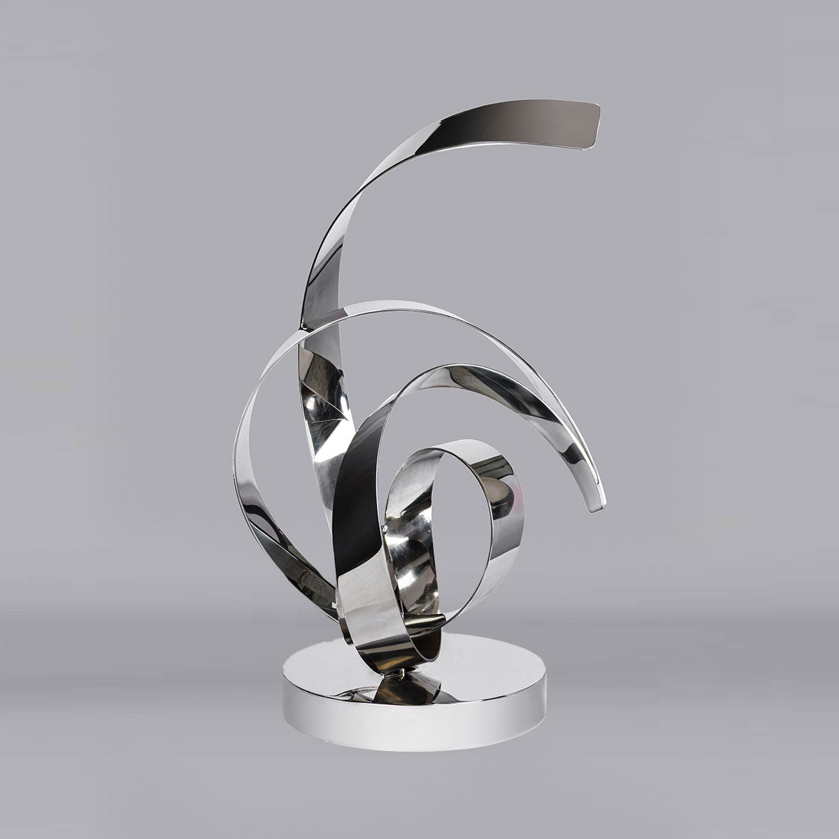 25 Iron Ribbon Sculpture - Modern Metal Art Decor for Home, Office & Garden | Unique Handmade Wall Hanging & Outdoor Statue