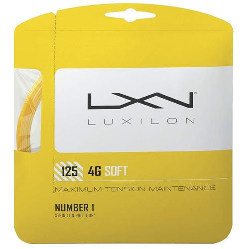 Luxilon 4G Soft 125 Tennis String Set - Premium Polyester String for Enhanced Control & Comfort | Perfect for Competitive Players & Advanced Recreational Use
