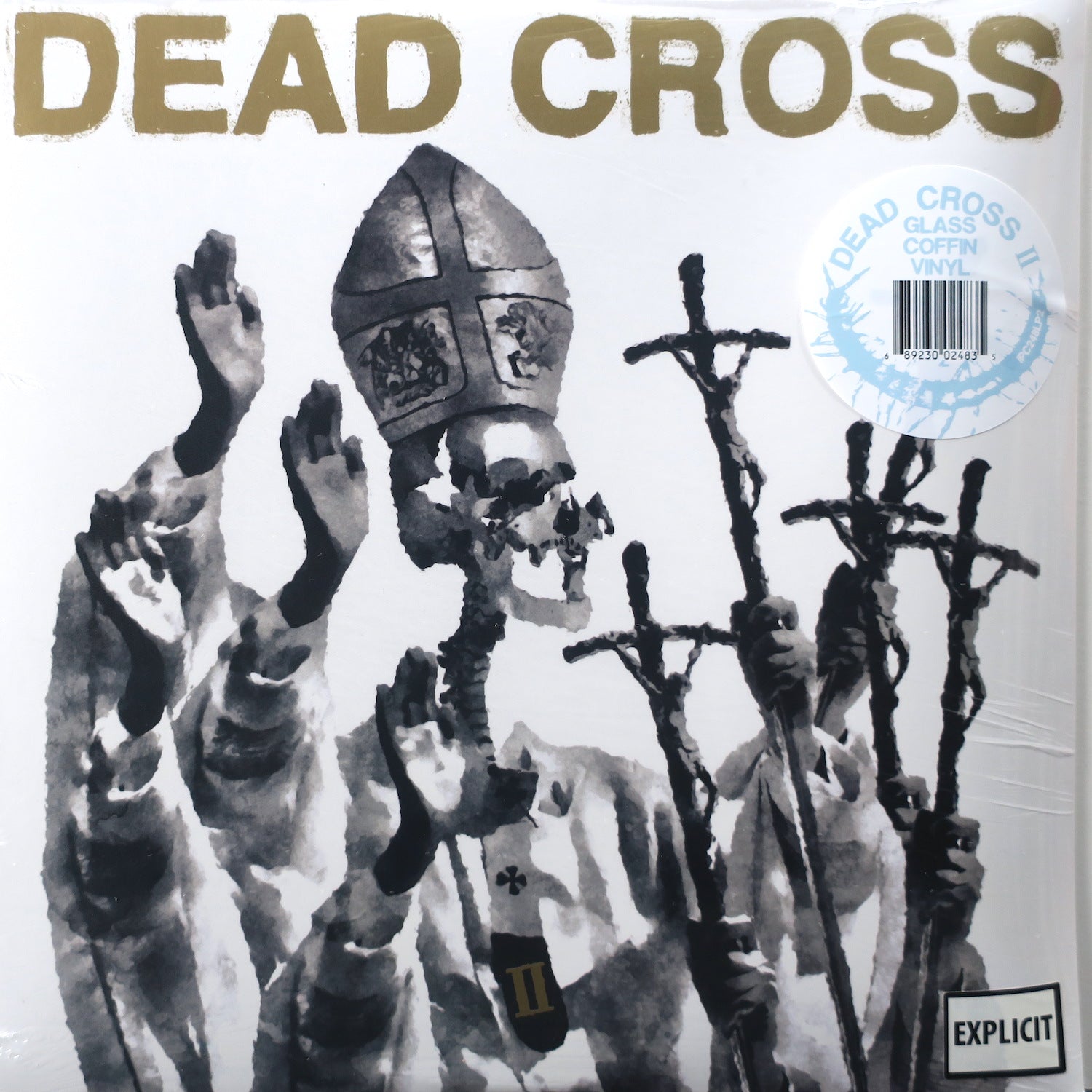 DEAD CROSS 'II' GLASS COFFIN CLEAR Vinyl LP by Mike Patton | Limited Edition Collectible Record for Punk & Metal Fans | Perfect for Music Collectors and Home Decor