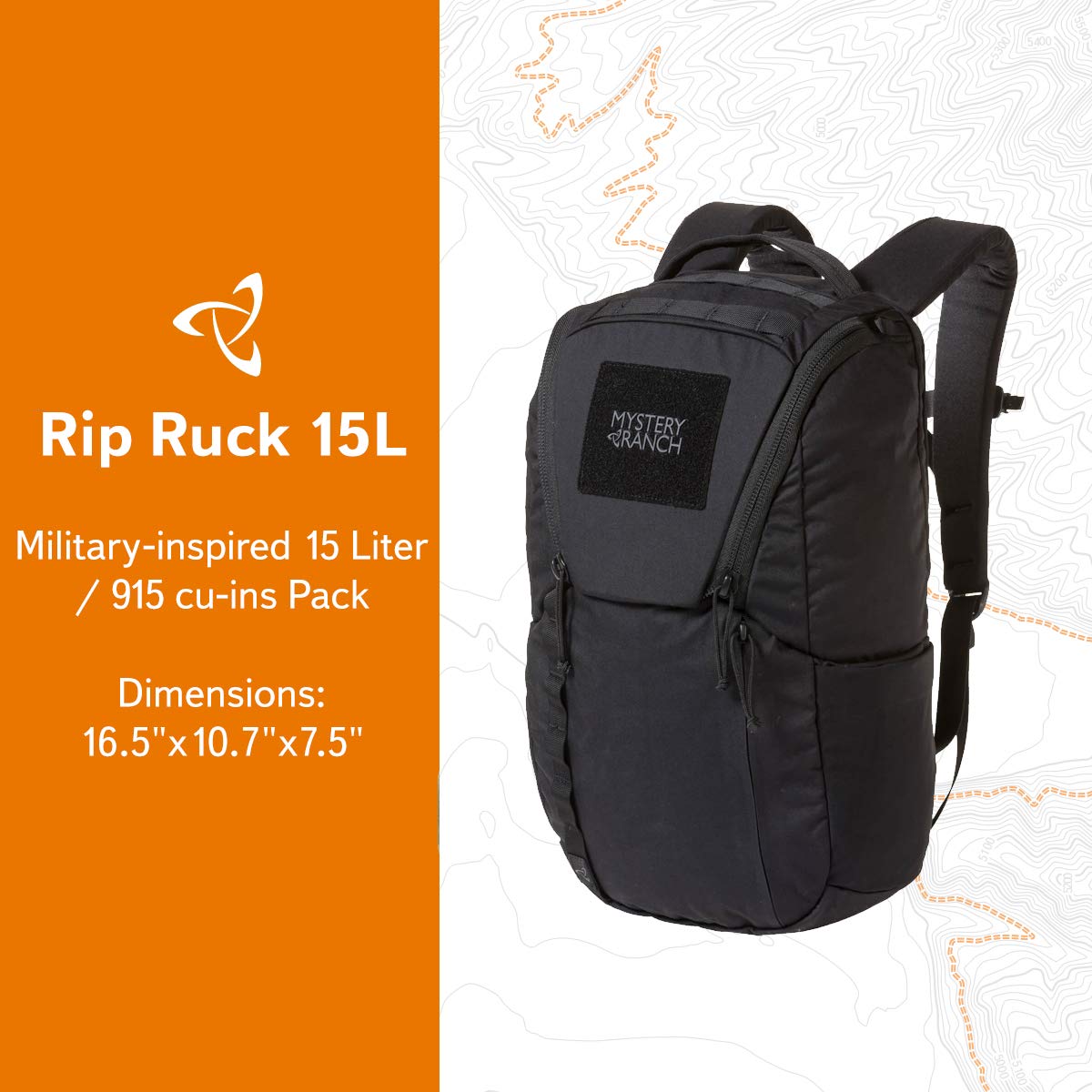 Mystery Ranch Rip Ruck 15L Tactical Backpack - Military Inspired Durable Daypack for Hiking, Travel & Outdoor Adventures
