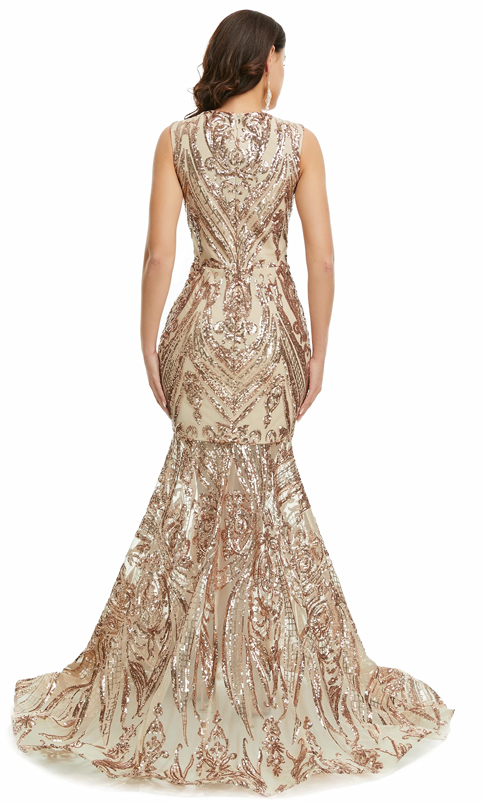 Elegant Sequin Sleeveless Mermaid Prom Dress for Celebrity Gala & Formal Evening Events - Perfect for Homecoming, Pageants, and Special Occasions