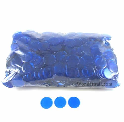 Blue Plastic Sorting Chips 19mm 1000pcs - Perfect for Math Games & Classroom Activities