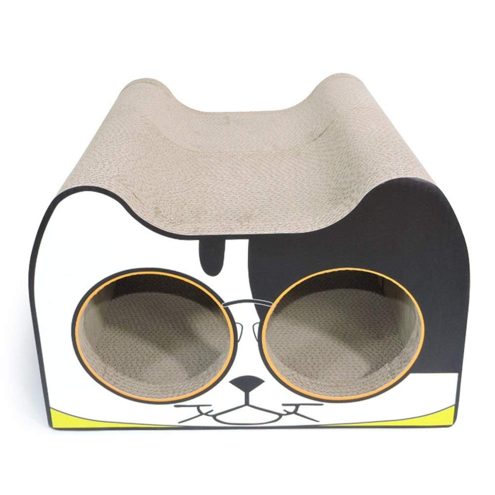 Durable Corrugated Paper Cat Scratch Board - Cardboard Lounge Bed & Scratching Pad for Cats - Interactive Pet Toy for Indoor Kittens - Green - Perfect for Playtime, Training, and Furniture Protection