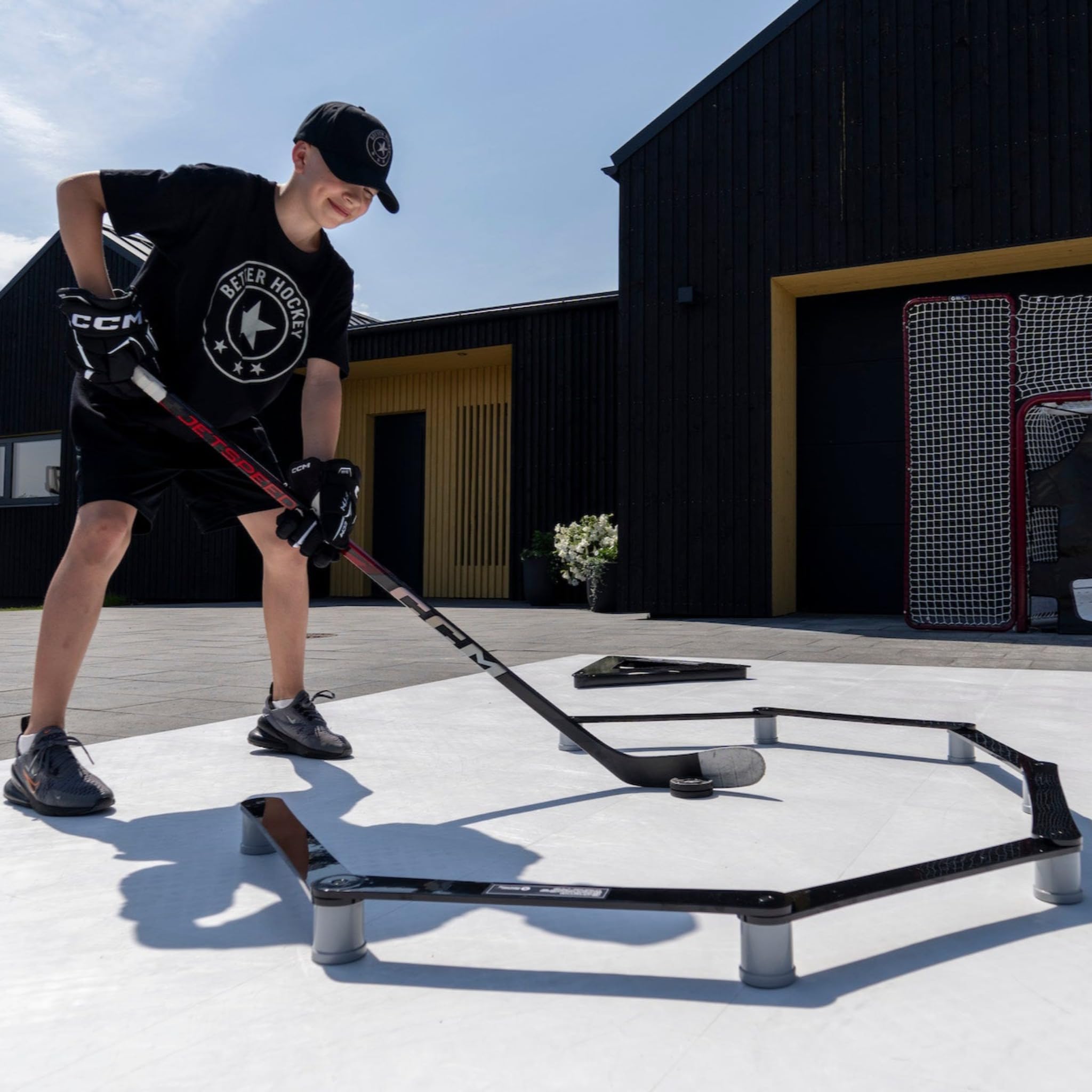Better Hockey Extreme Stickhandling Trainer - Professional Quality Ice Hockey Training Aid for Stick Speed, Timing & Puck Control | On & Off Ice Practice | 67 x 2.5 Inches | Perfect for Home, Rink & Backyard Drills