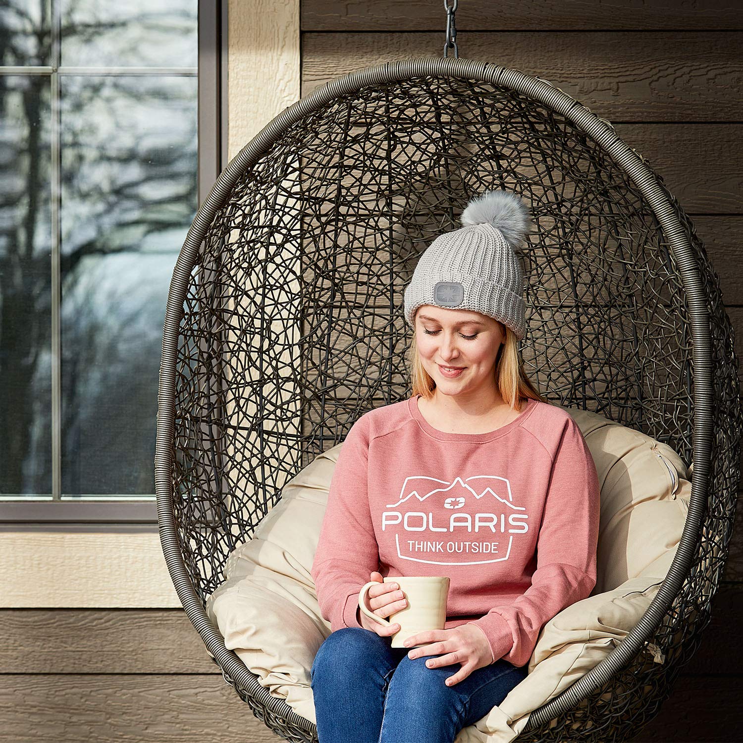 Polaris ATV Women's Adventure Crew Sweatshirt - XL Dusty Rose | Comfortable & Durable Riding Apparel for Off-Road Adventures & Outdoor Activities