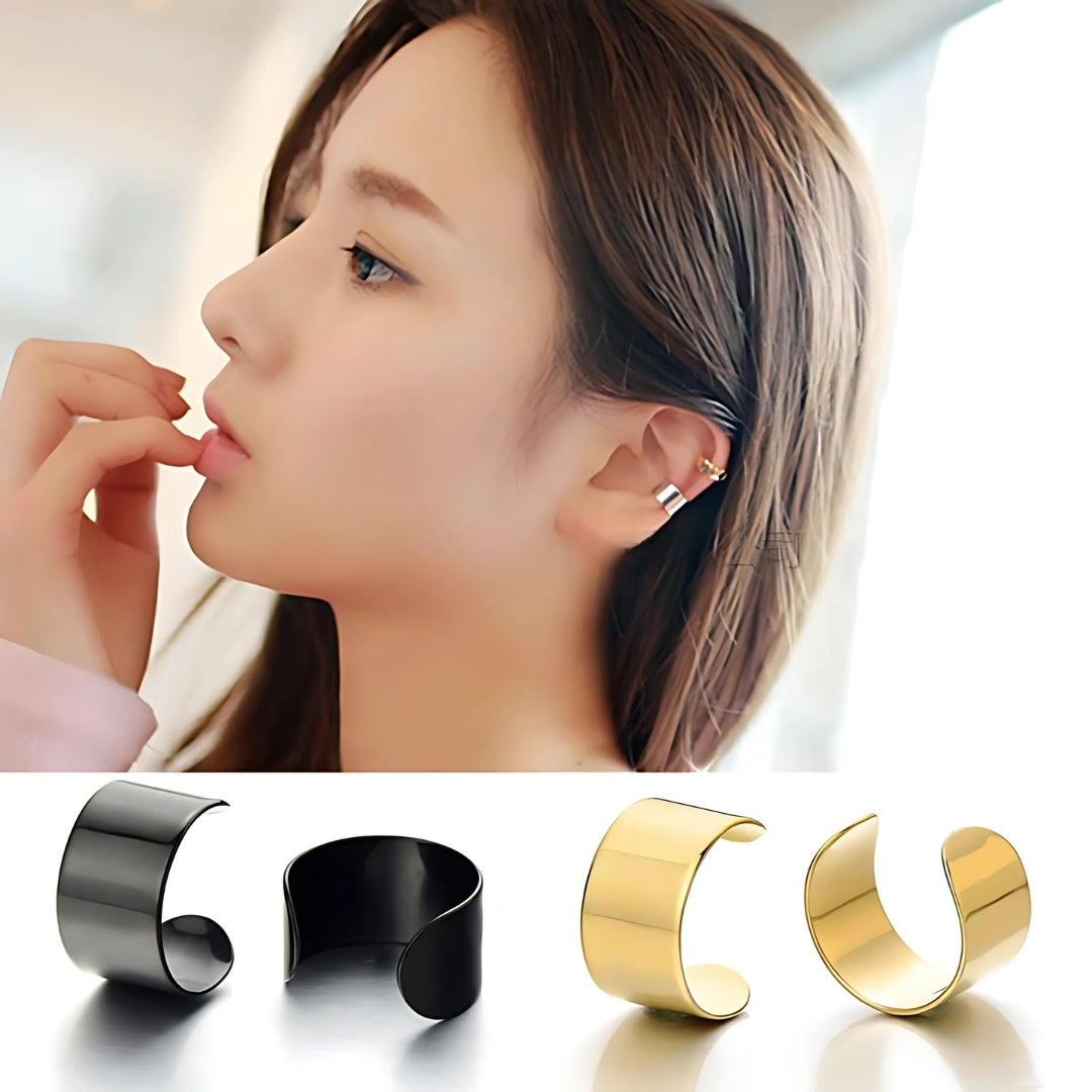 Minimalist Surgical Steel C-Shaped Ear Clip Ear Cuff for Women | ER8537 | Perfect for Everyday Wear, Parties & Special Occasions