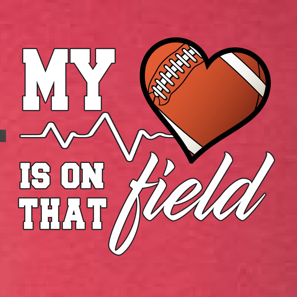 My Heart is On That Football Field Sports Tri-Blend Racerback Tank Top - Breathable Workout Top for Women, Soft Athletic Shirt for Running, Gym & Football Games