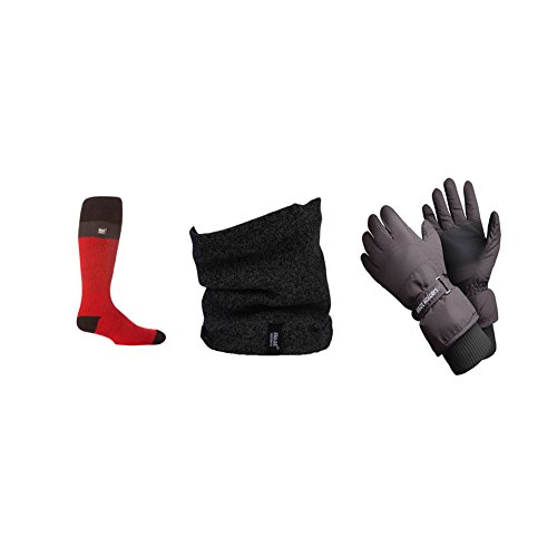 Black Neck Warmer / Red Black Ski Socks