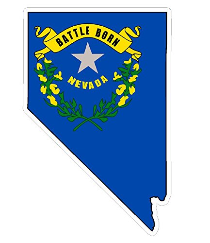 Premium Distressed Nevada State Flag Vinyl Decal - Patriotic American State Pride Sticker for Cars, Trucks, Windows & Laptops - USA Flag Black & White Design - Waterproof 5