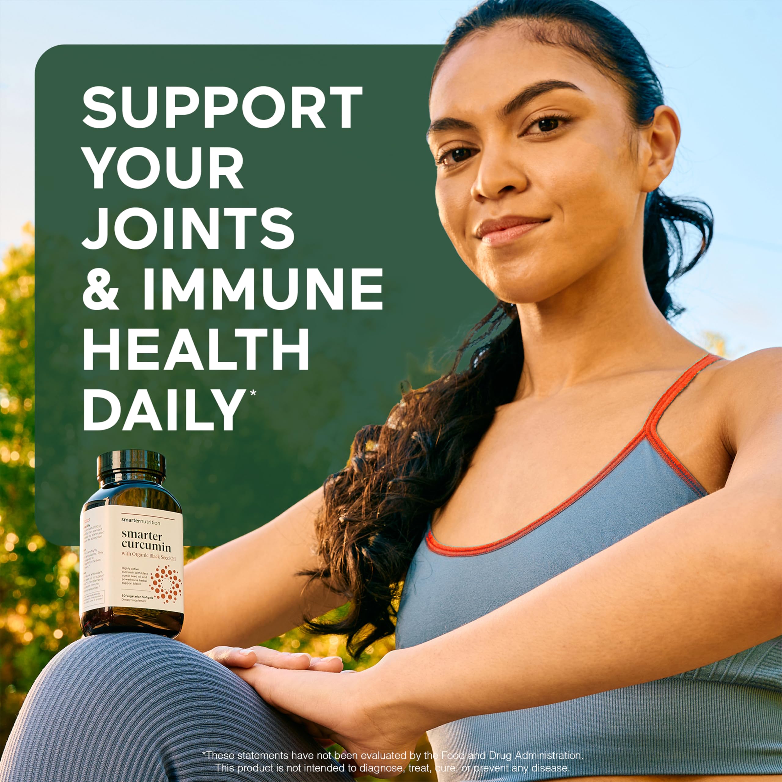 Smarter Nutrition Curcumin Softgels 400mg - 95% Tetrahydrocurcuminoids, Vegan High Absorption Supplement with Organic Black Seed Oil & Ginger for Joint & Immune Support - 360 Count - Ideal for Active Lifestyles & Wellness Routines
