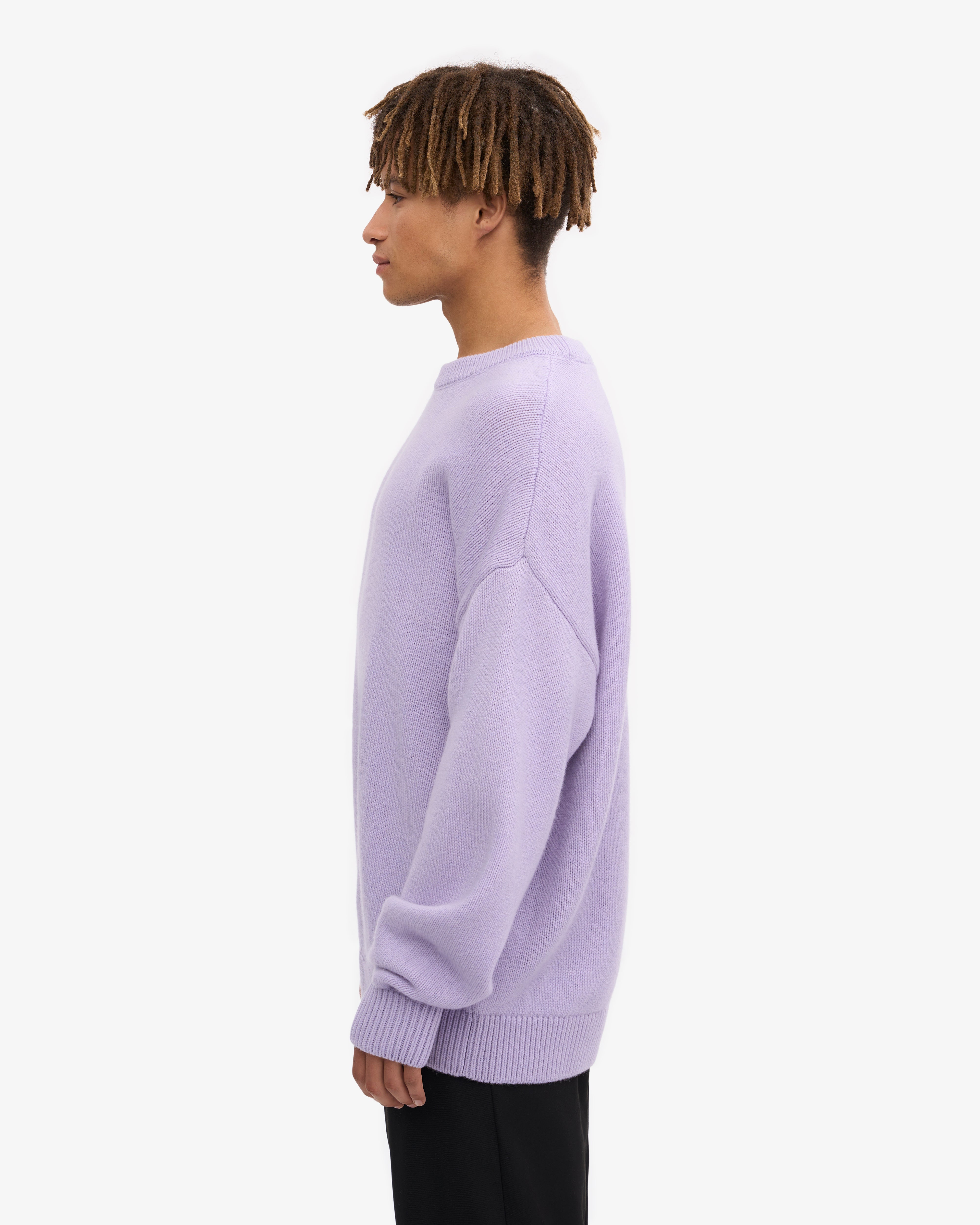 Premium Oversized Merino Wool Sweater - Ultra Soft Lavender Crewneck Pullover for Women | Cozy Winter Wear, Casual Outfits & Lounge Comfort