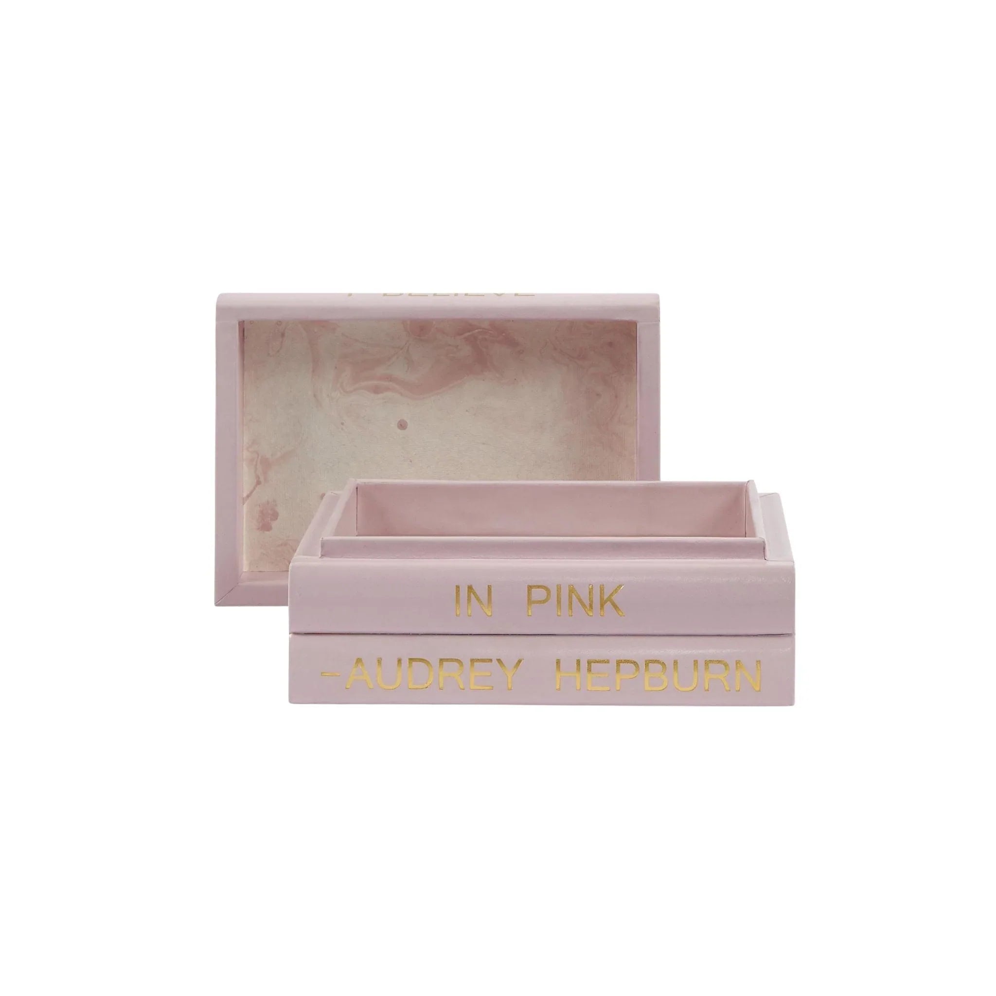 I Believe in Pink Audrey Hepburn Quote Decorative Gift Box - Perfect for Jewelry Storage, Keepsakes & Home Decor