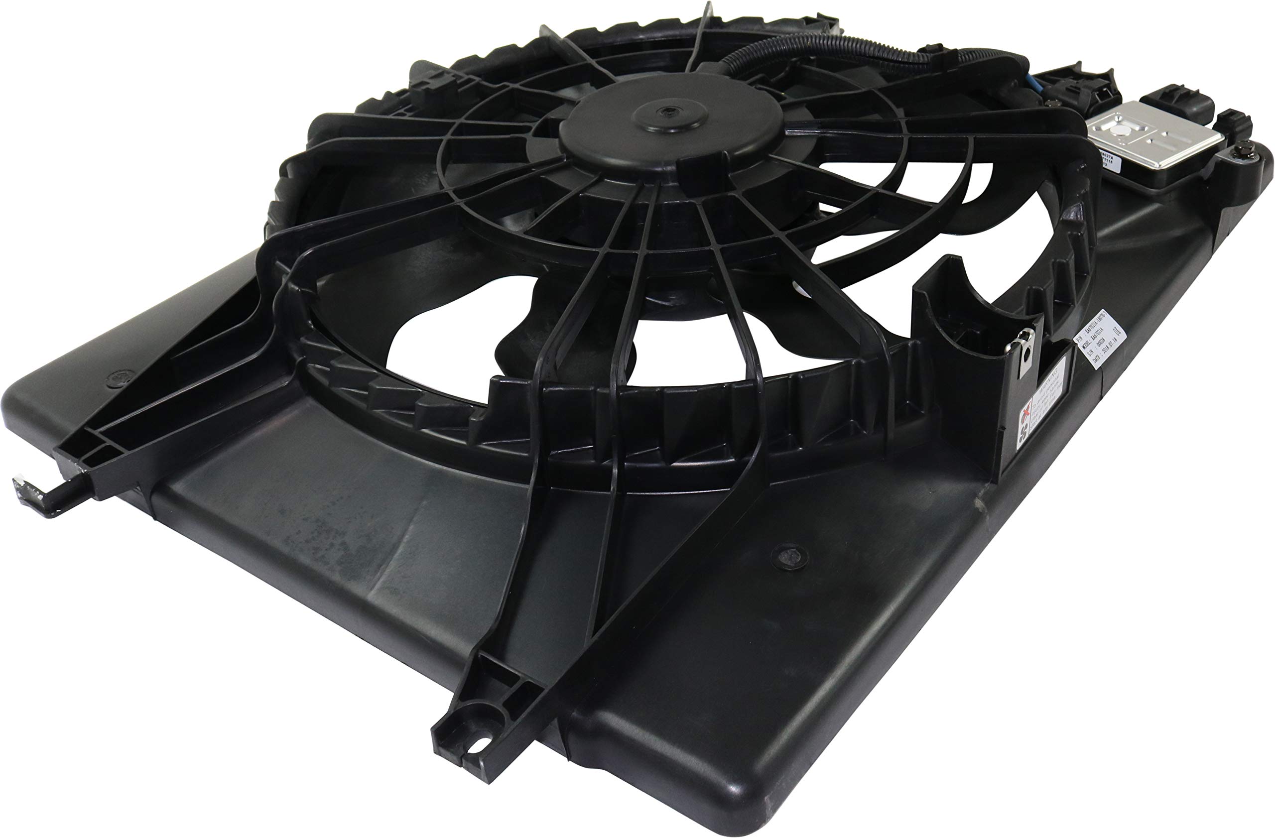 Evan Fischer Cooling Fan Assembly for 2011-2015 Hyundai Sonata & 2014-2016 Kia Optima 2.4L - Automatic Transmission Replacement Part (Fits 13-15 Hybrid Models) with Control Module HY3115149 - Perfect for Engine Overheating Prevention & AC System Repair