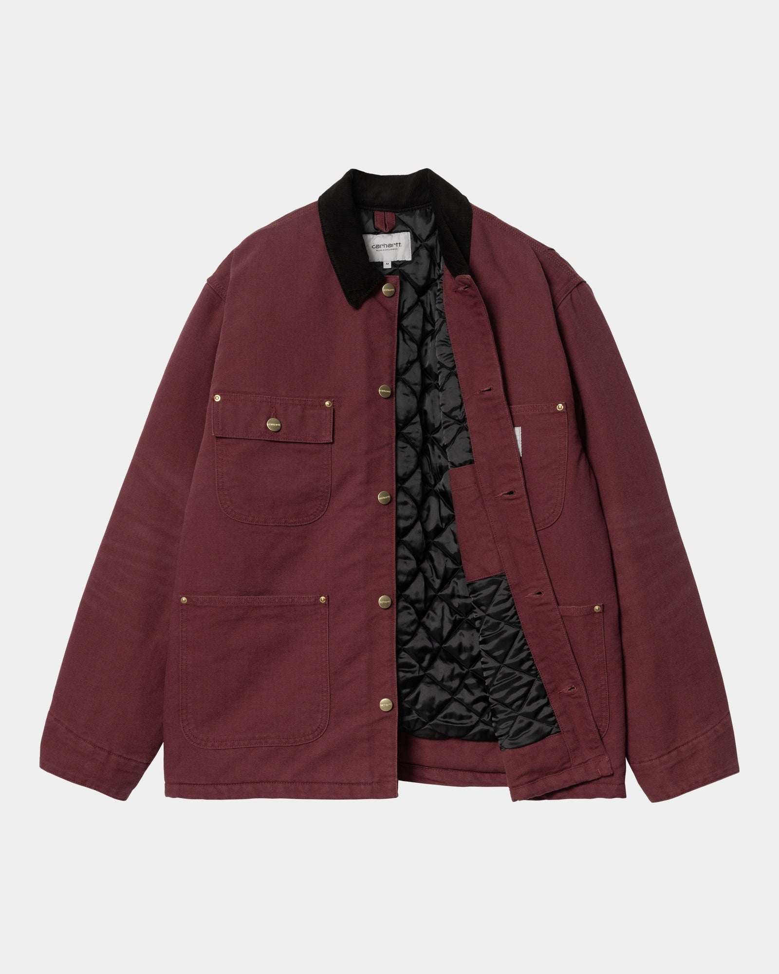 OG Chore Coat - Winter Work Jacket in Malbec/Black Aged Canvas | Durable Workwear for Outdoor Labor, Farming & Cold Weather Protection