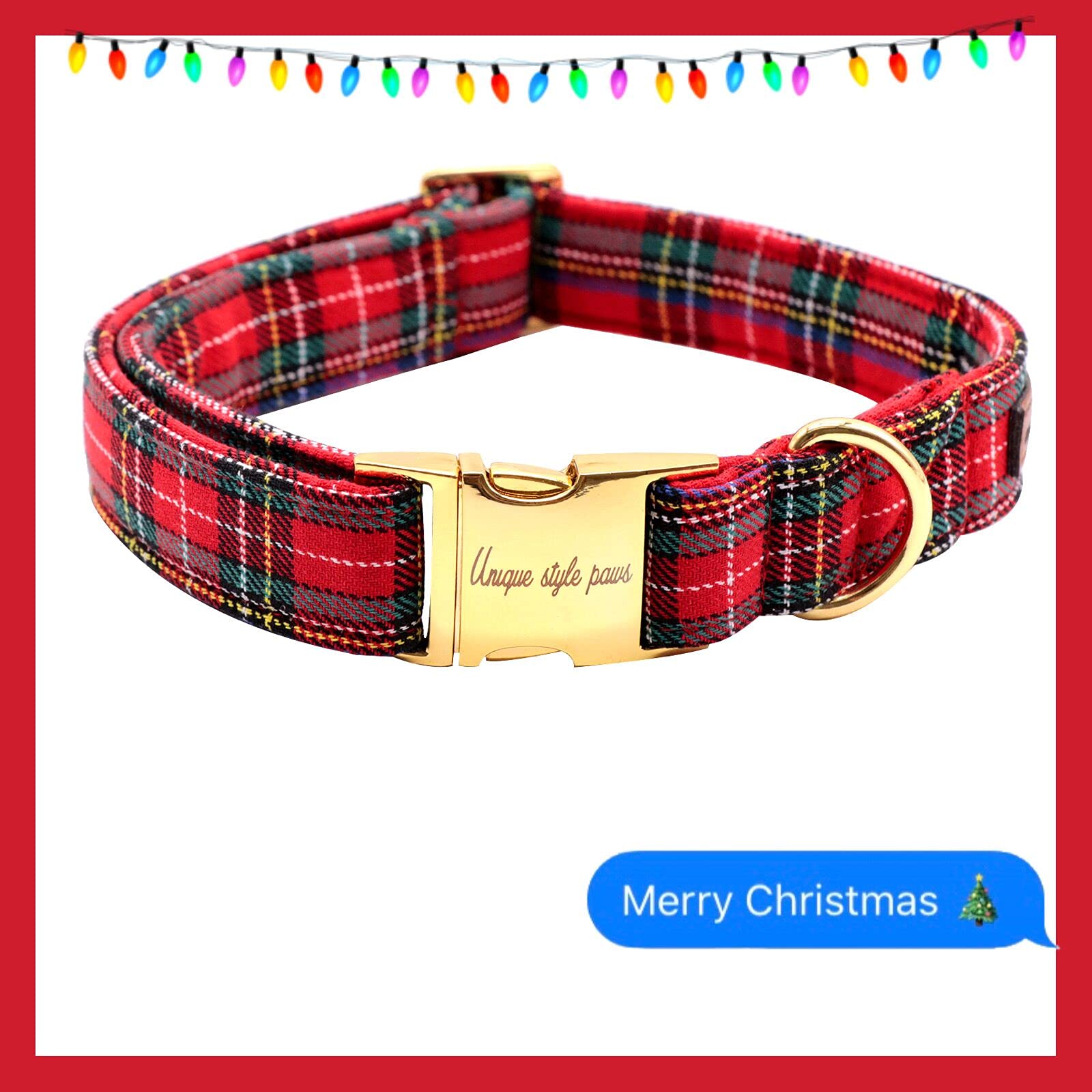 Stylish Adjustable Christmas Dog Collar with Bow Tie - Perfect for Small, Medium & Large Dogs - Great for Holiday Photos & Festive Parties
